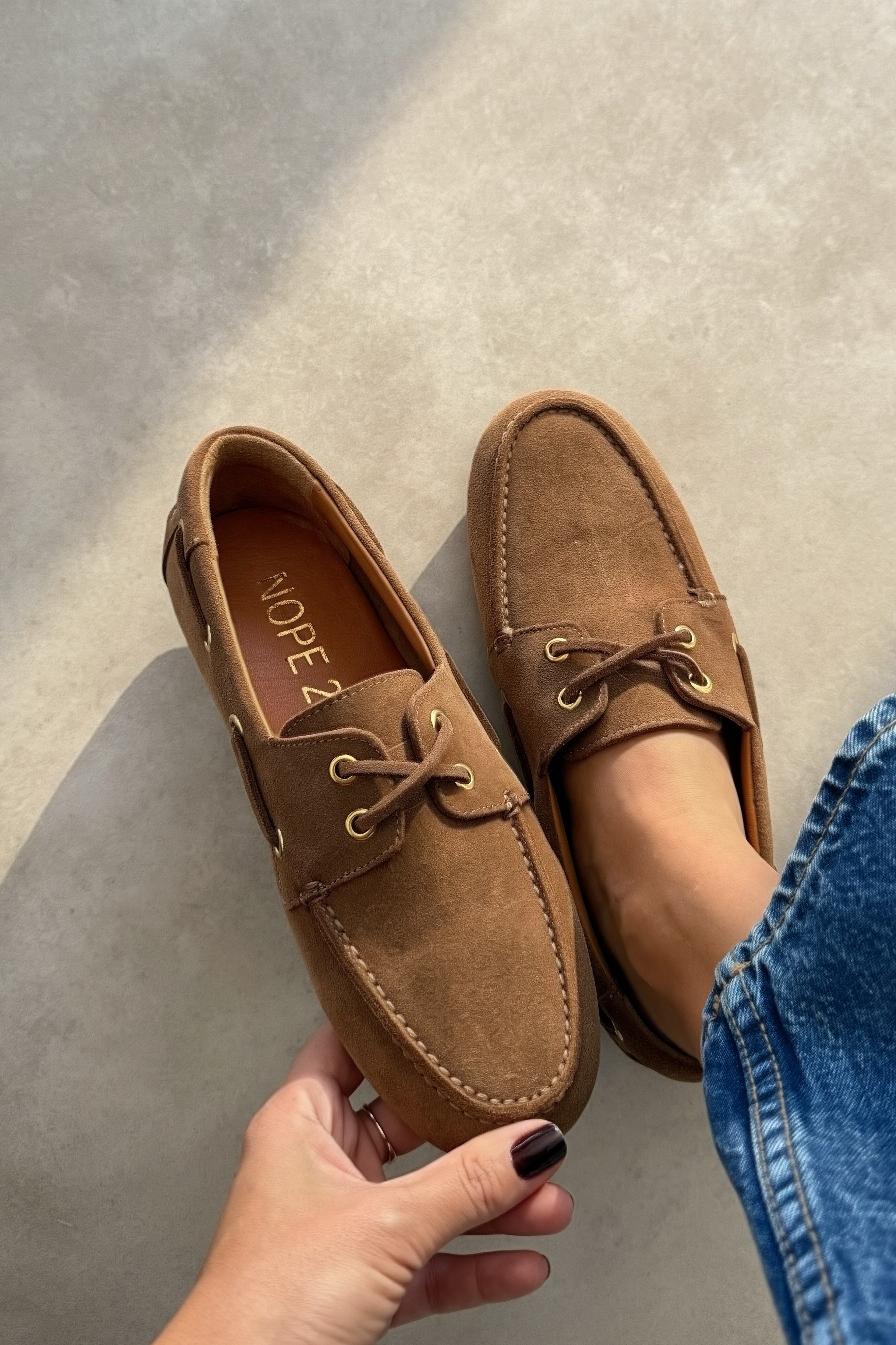 Alberta Camel Hakiki Süet Loafer
