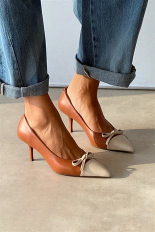 Carla Taba Hakiki Deri Stiletto 