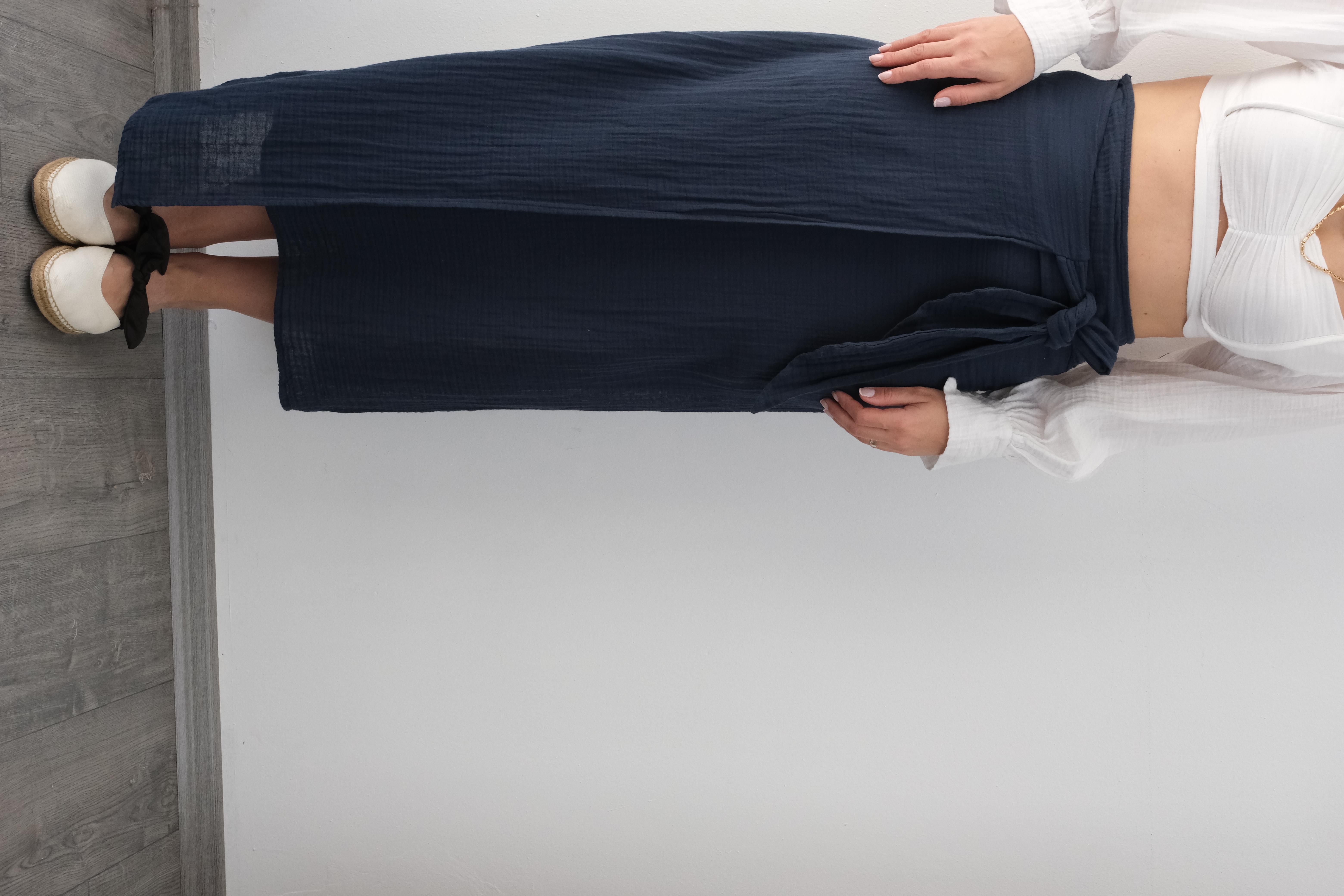 ALİCE PETROL MAVİ MÜSLİN ETEK