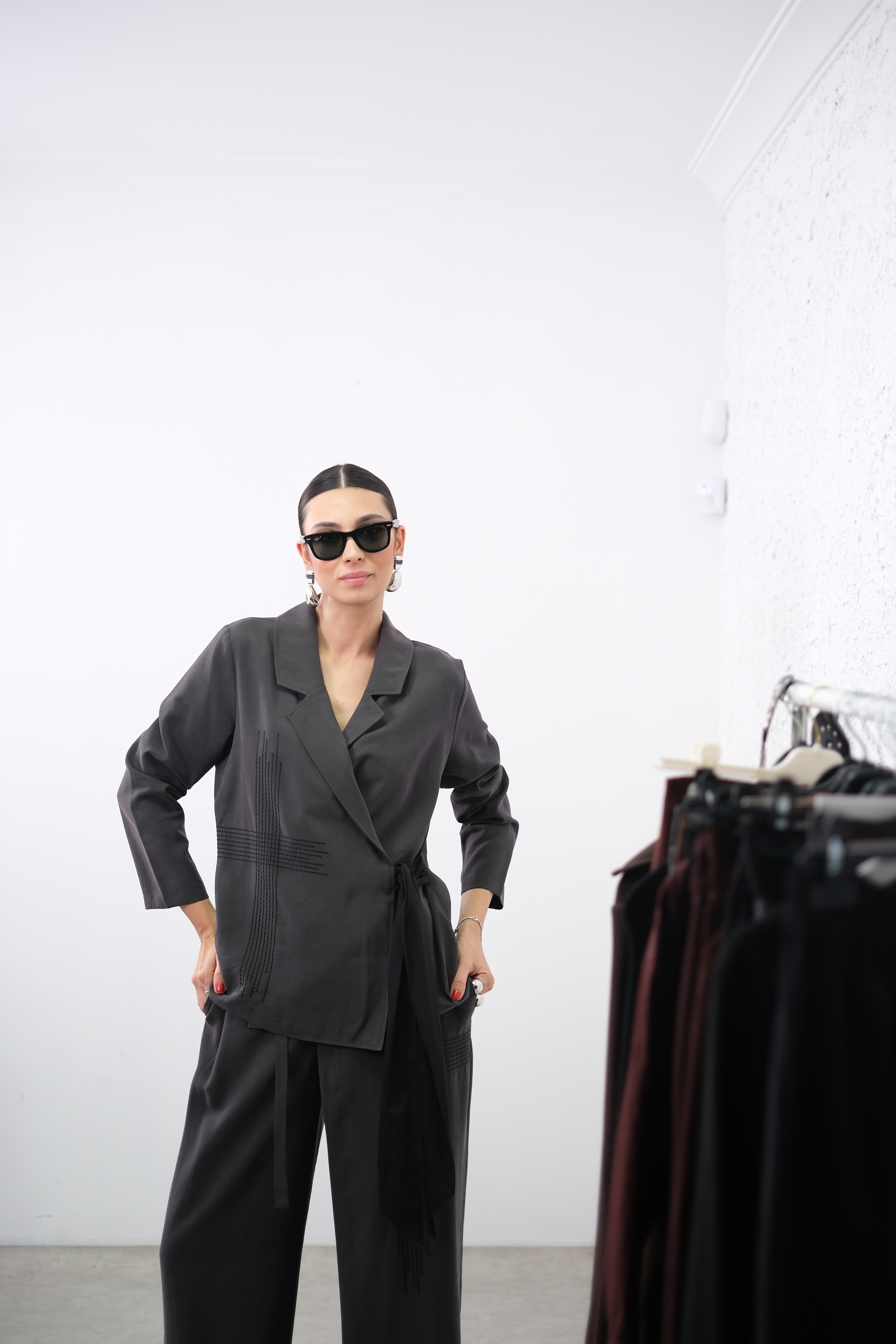 AMORE TASARIM ANTRASİT CEKET