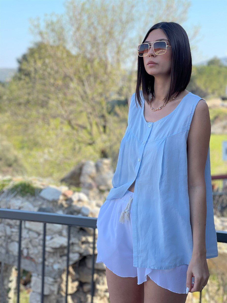 ANDROS BUZ MAVİSİ BLUZ