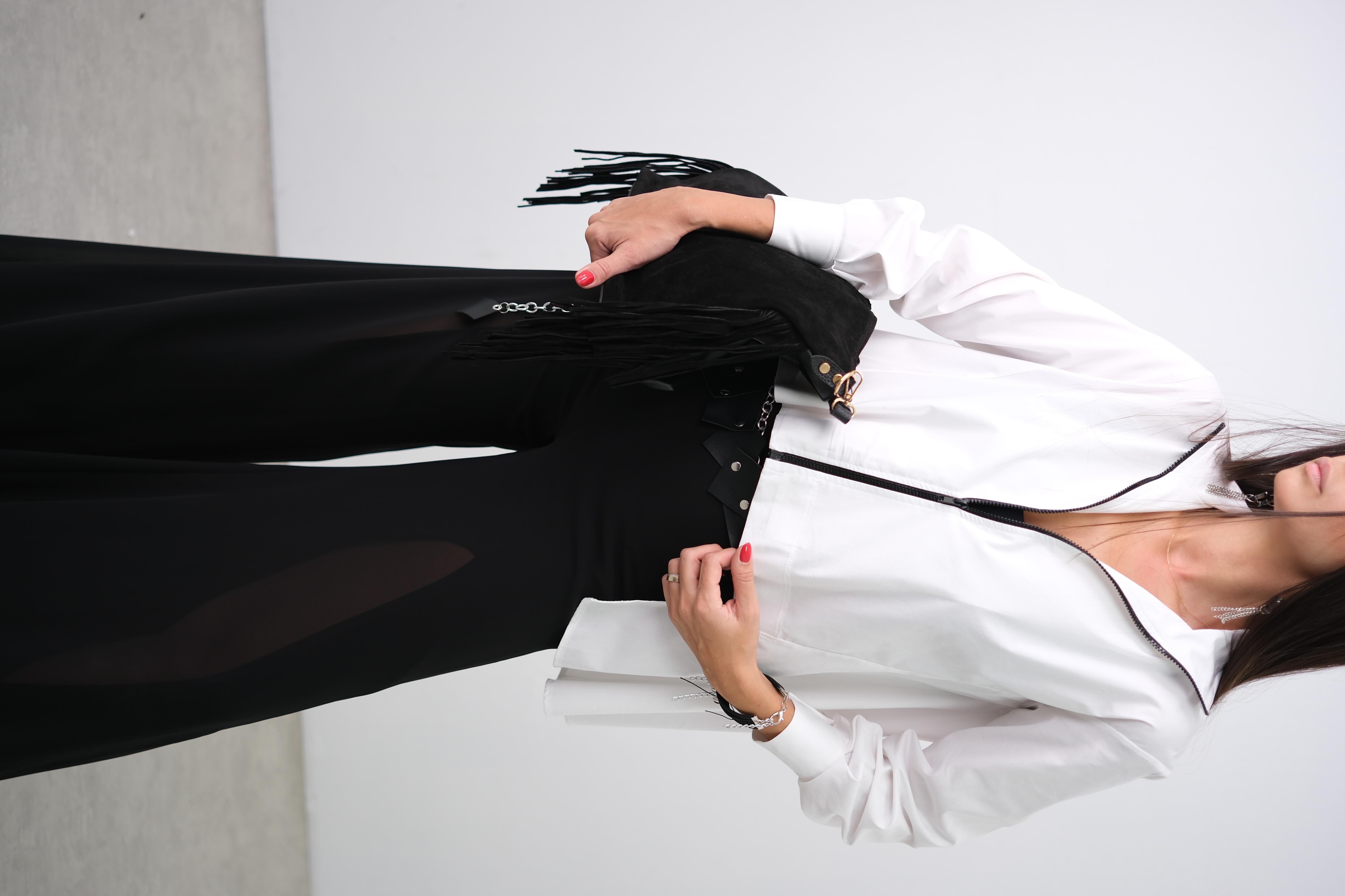 APPİA FERMUARLI BEYAZ GÖMLEK