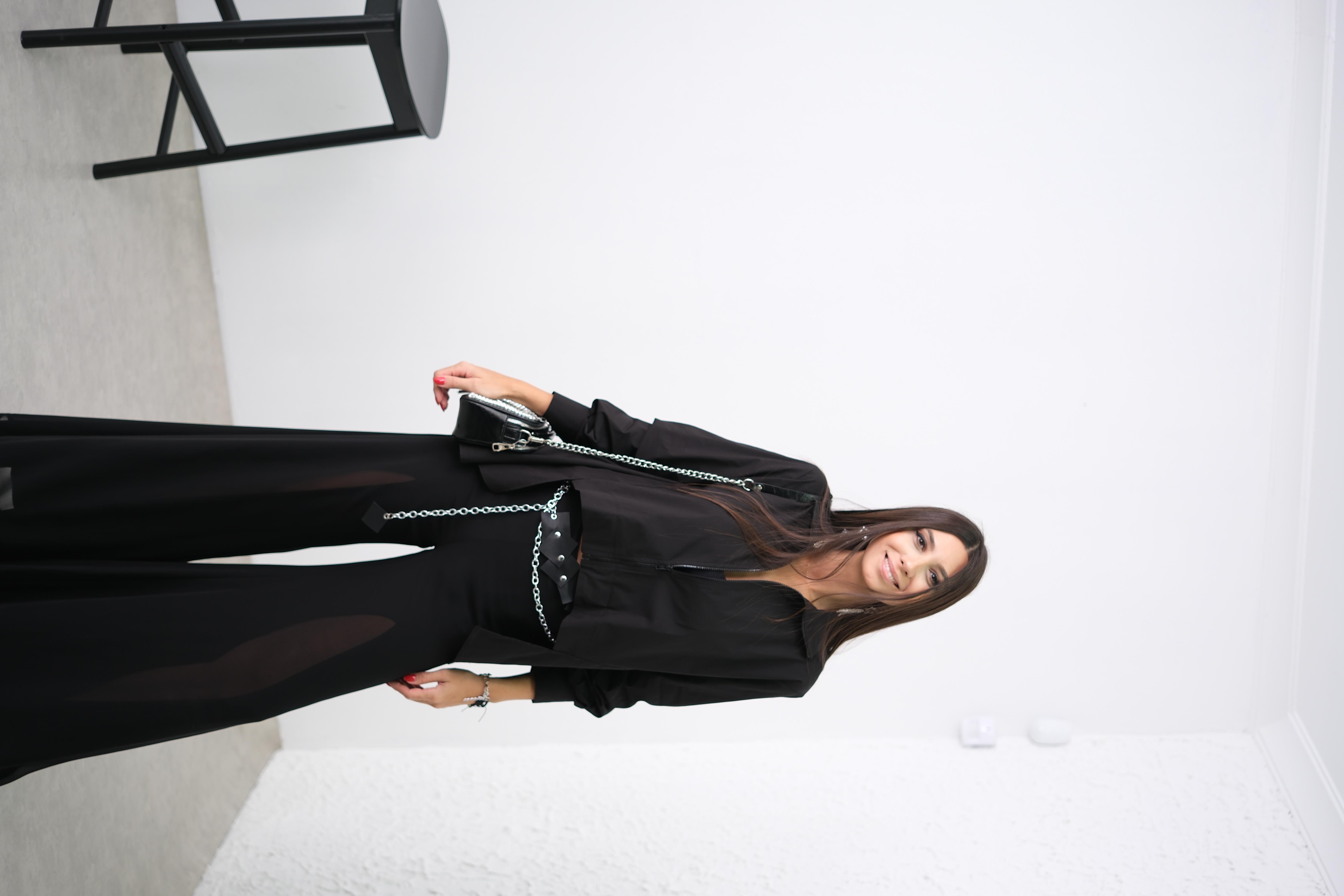 APPİA FERMUARLI SİYAH GÖMLEK