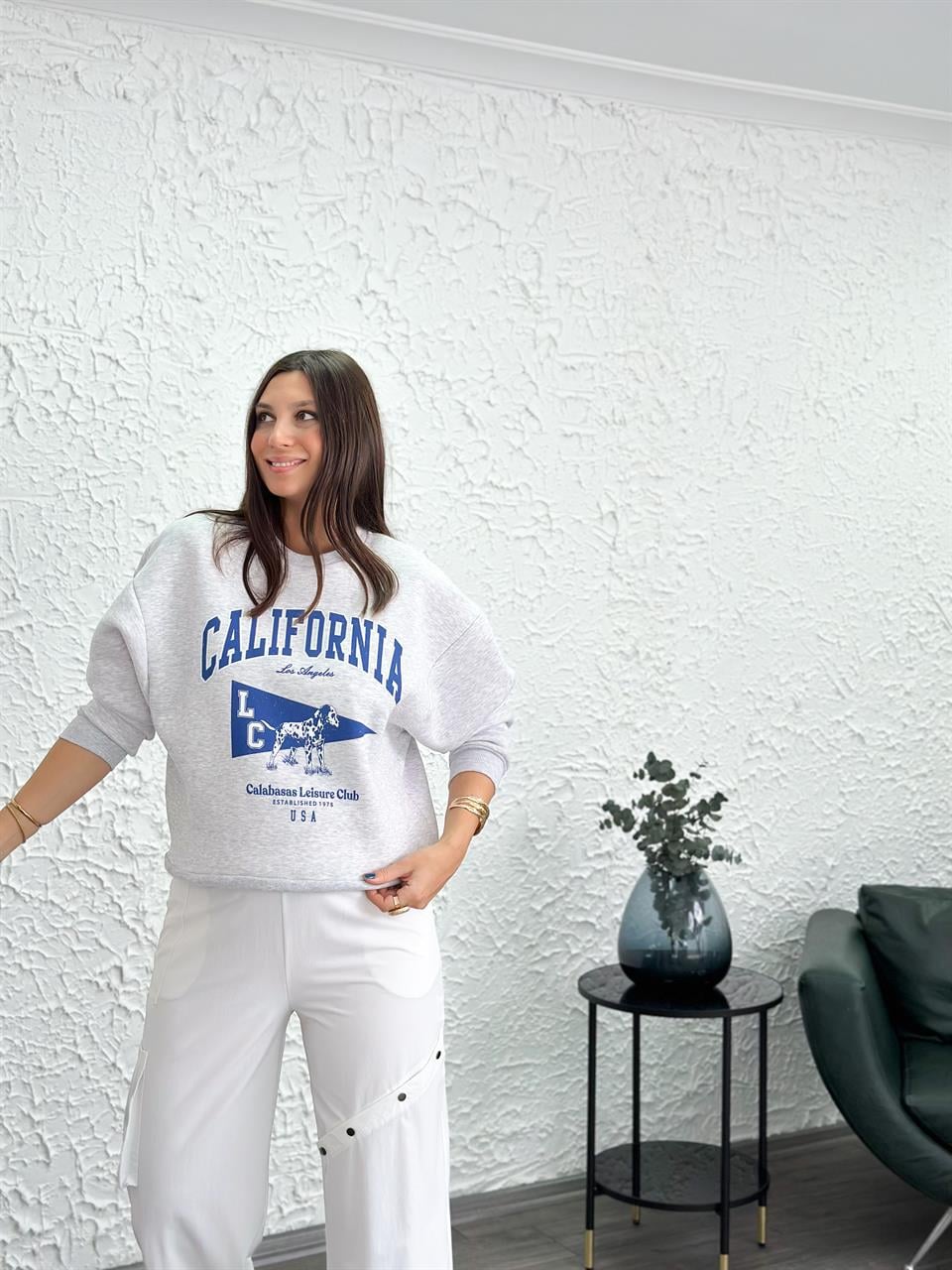 ARAS BASKILI GRİ SWEAT