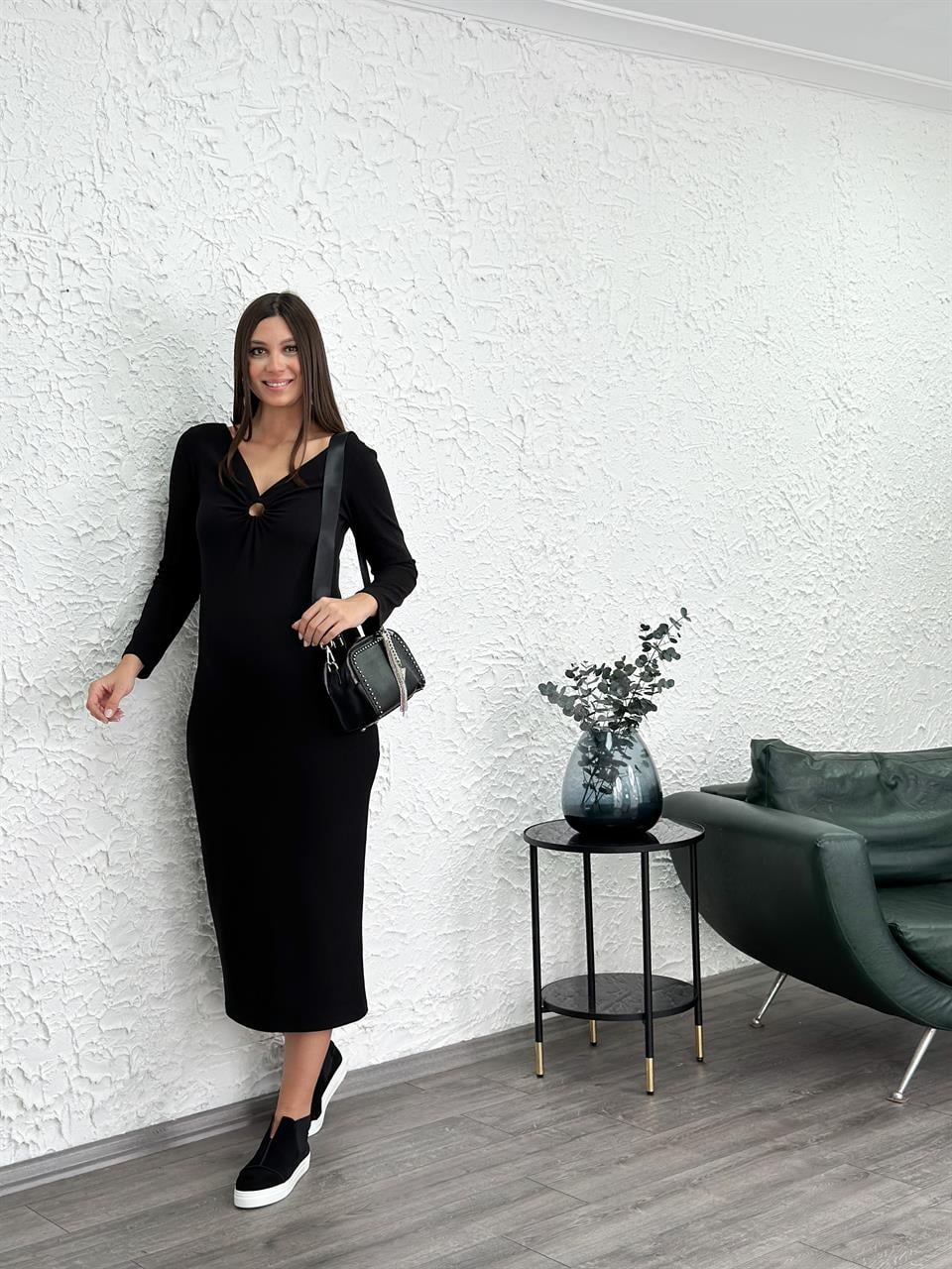 BALİ TRİKO SİYAH ELBİSE