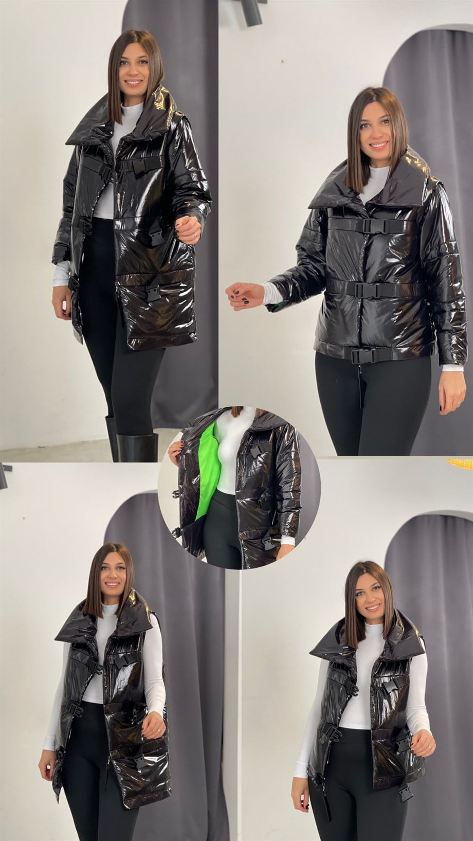 BLAKE YEŞİL ASTARLI YELEK MONT