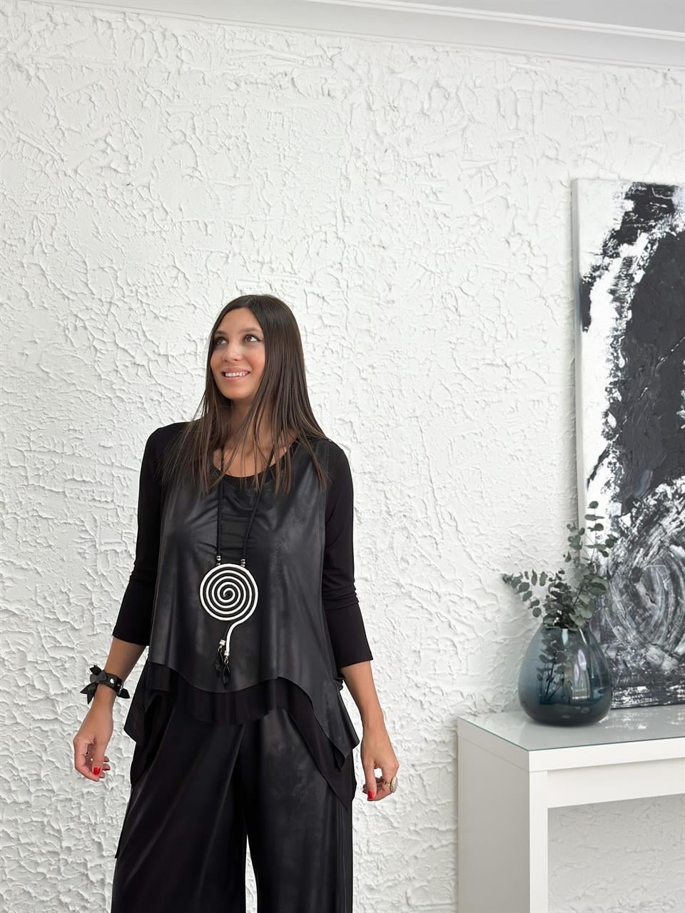 DAİN SİYAH 3LÜ BLUZ