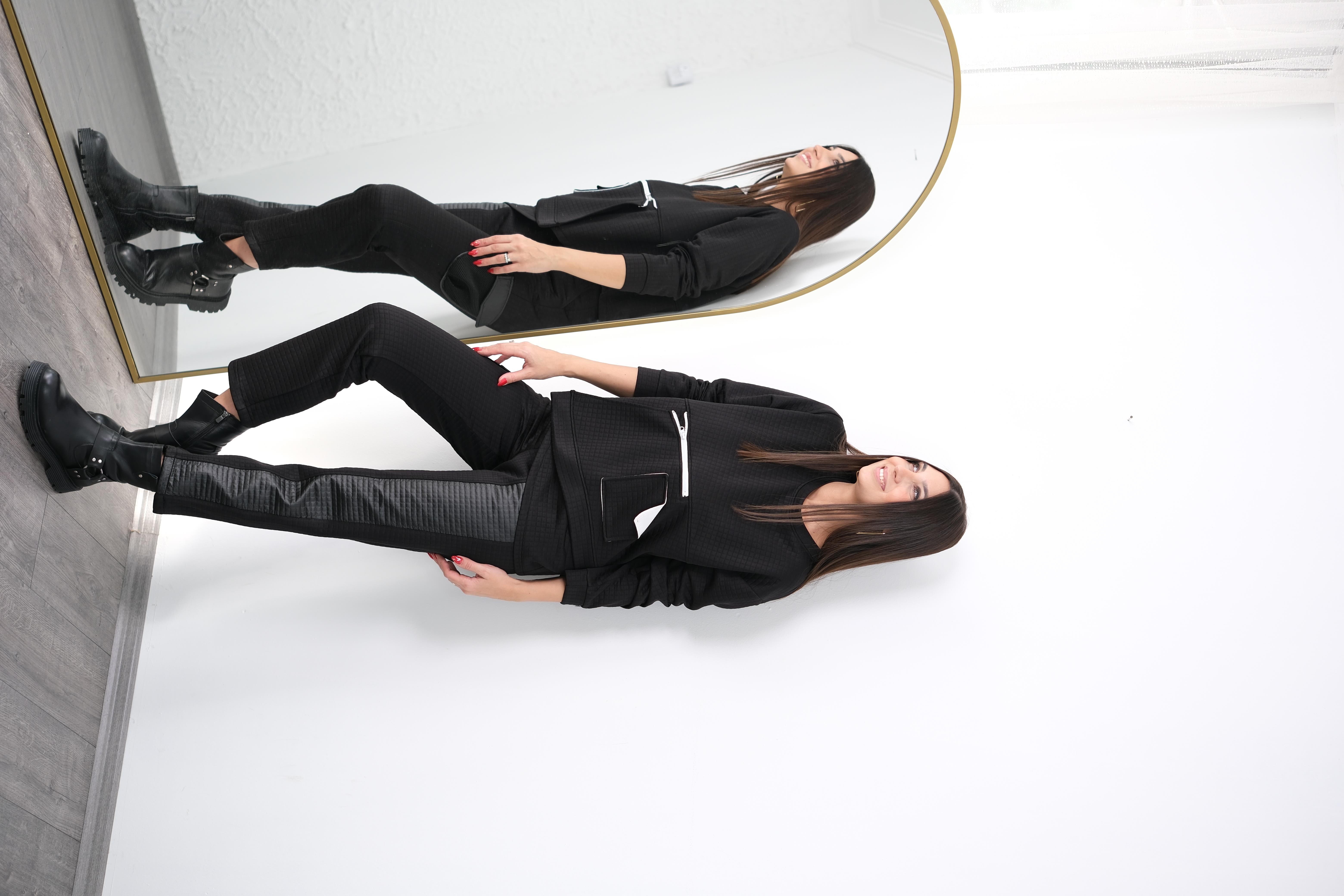 DAMY SİYAH TASARIM SWEAT