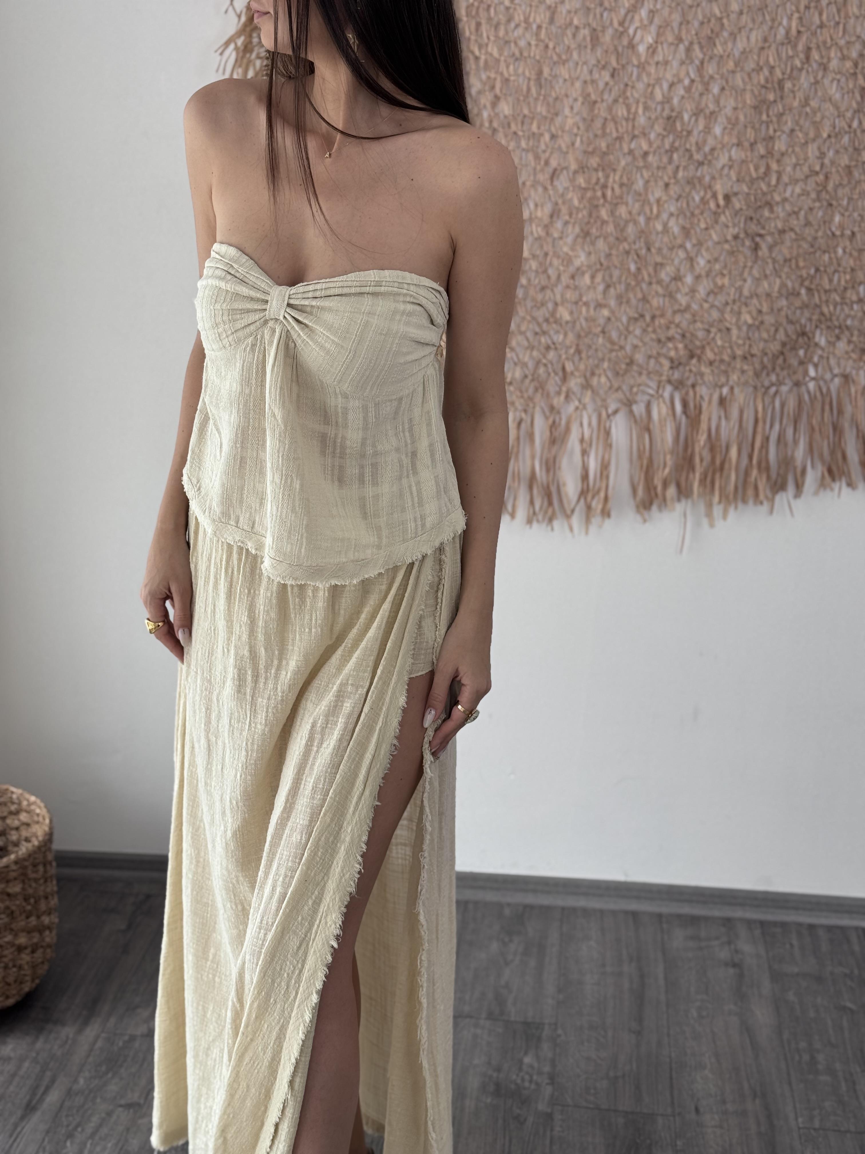 DUBAİ BEJ ŞORTLU ETEK