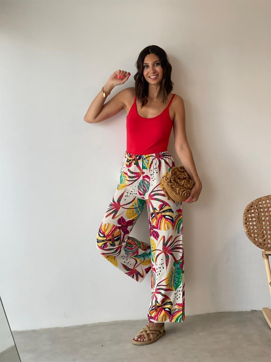 ELENİ KIRMIZI İP ASKILI BLUZ