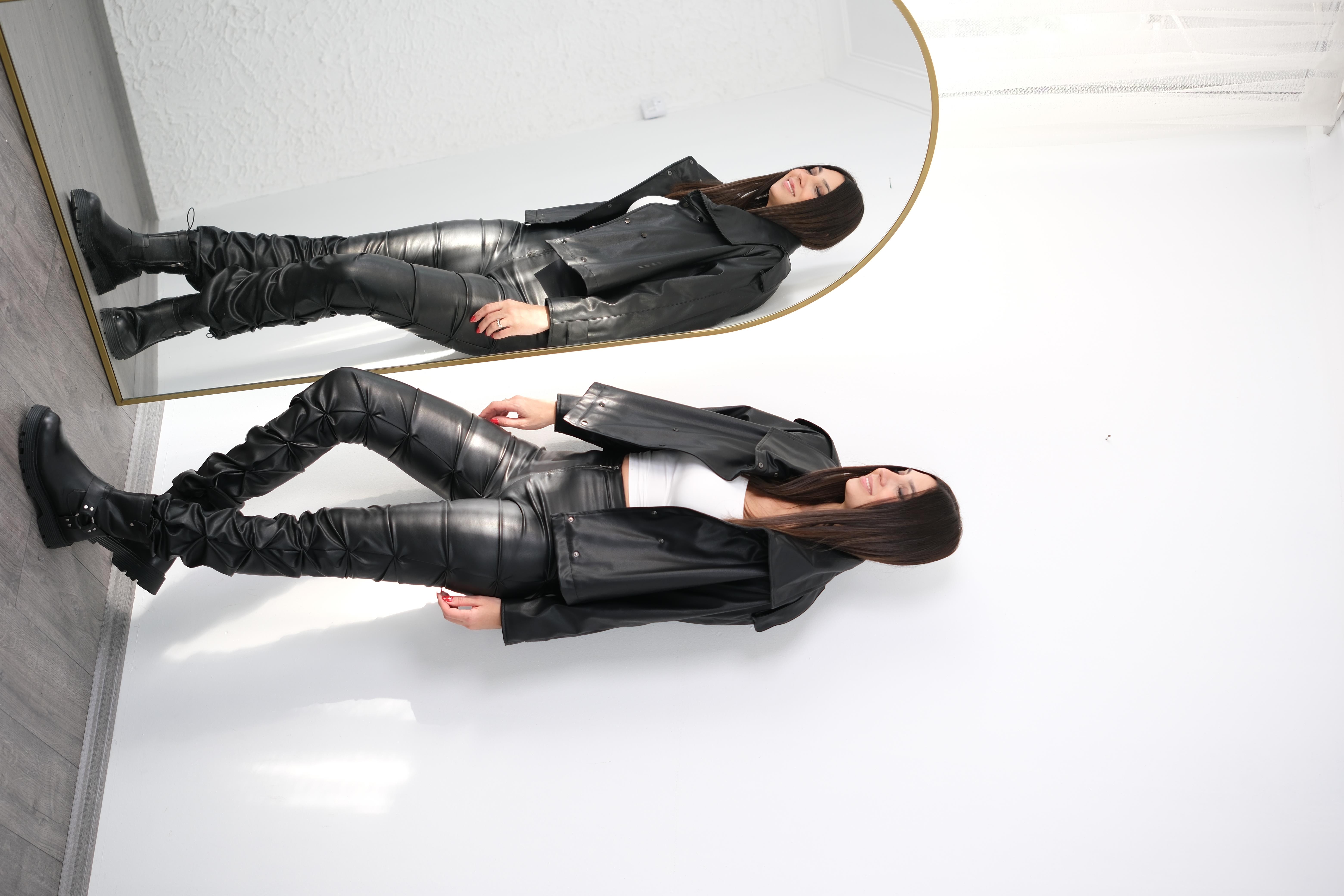 GOOD SİYAH TASARIM DERİ CEKET