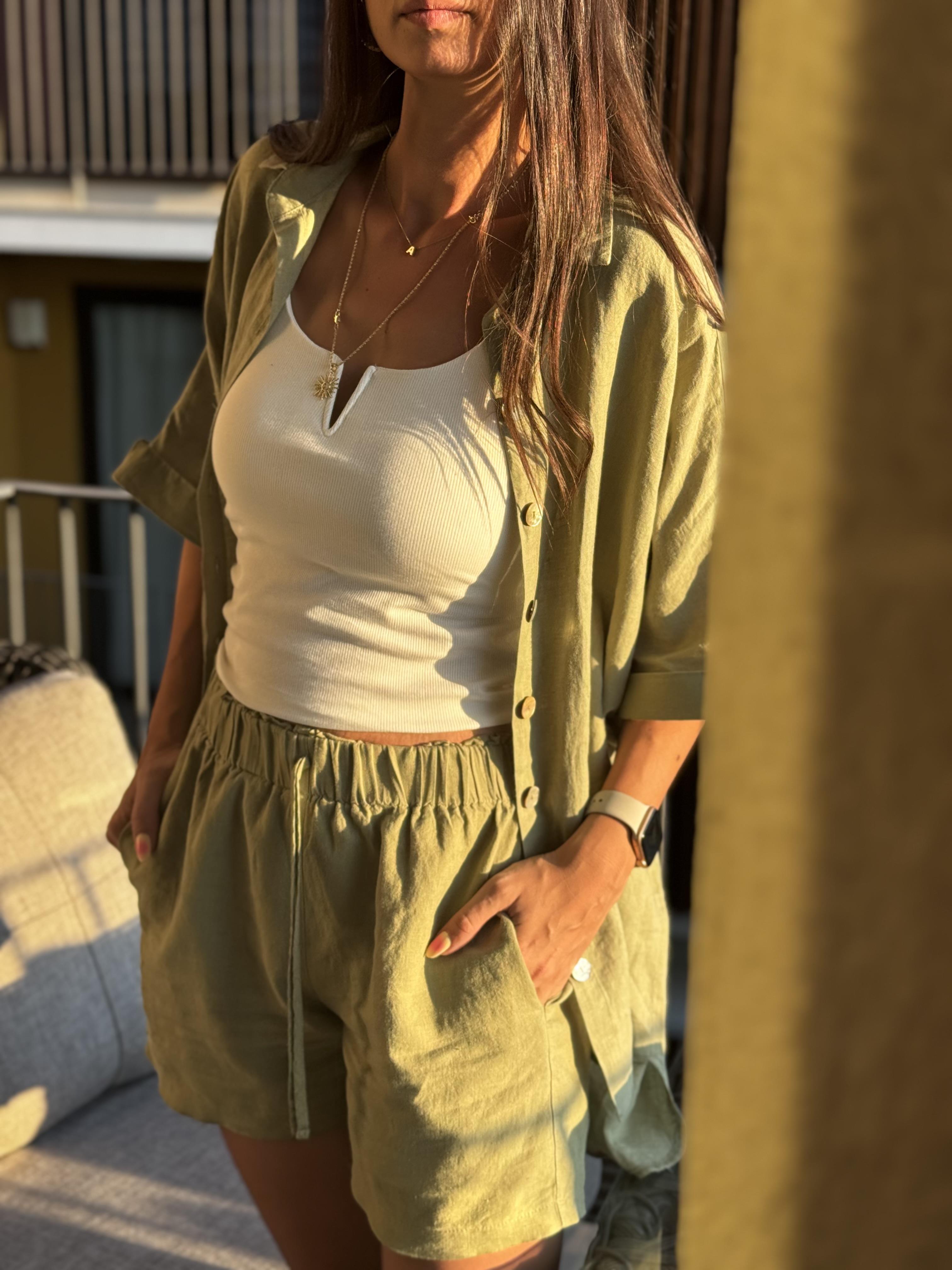 HALYTE SAGE GREEN KETEN ŞORT