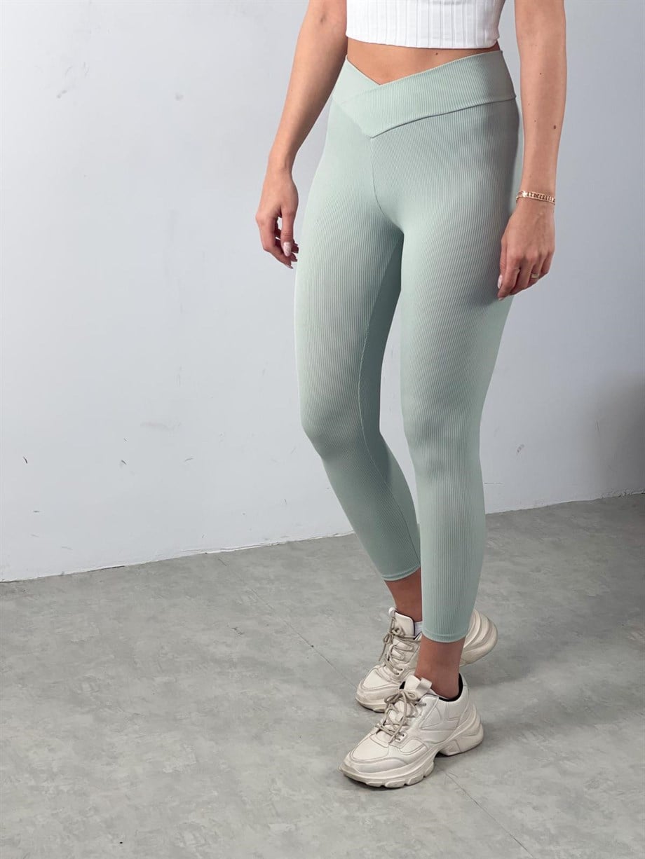 HELA MİNT FİTİLLİ ÇAPRAZ BEL TAYT