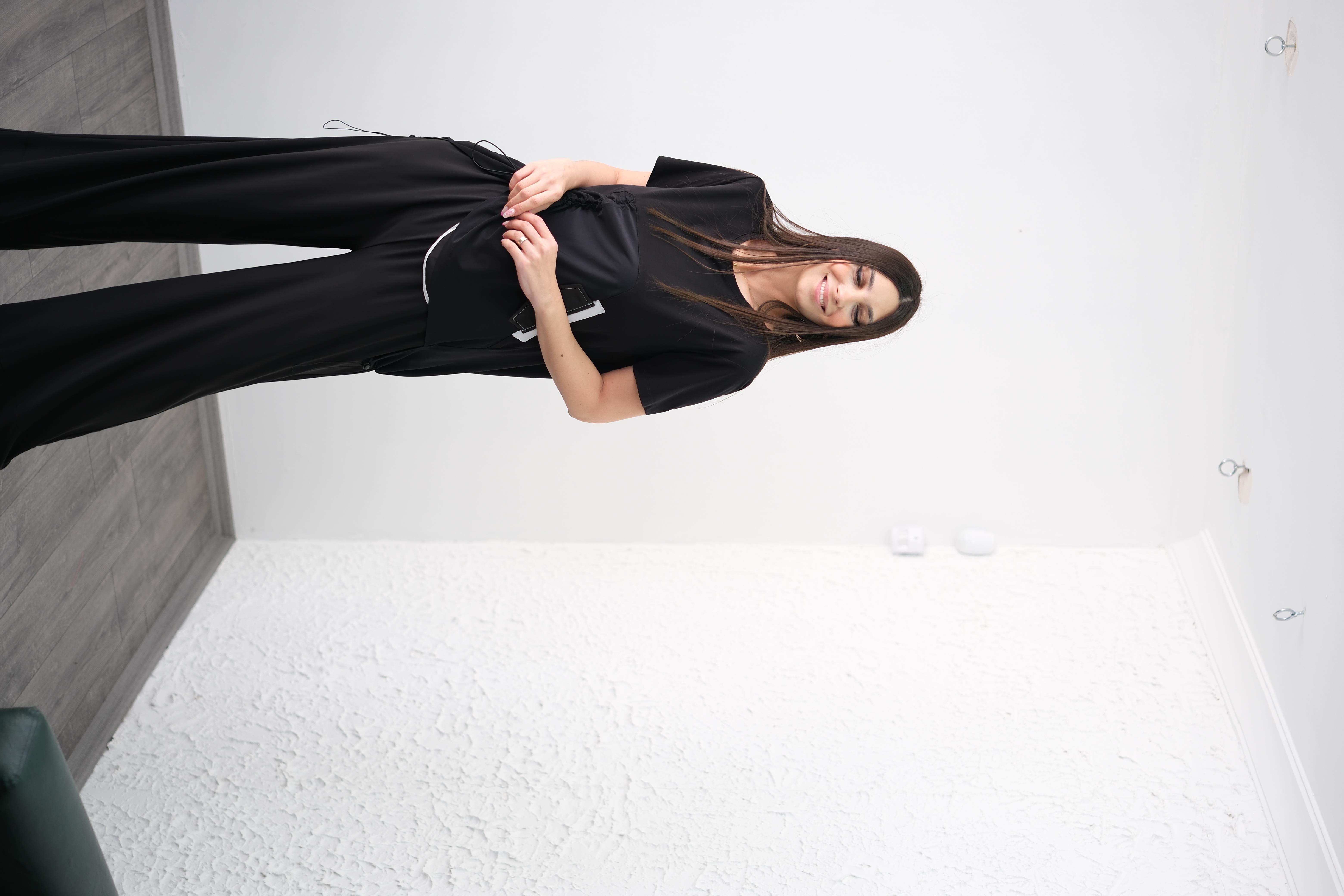 KENY SİYAH TASARIM BLUZ