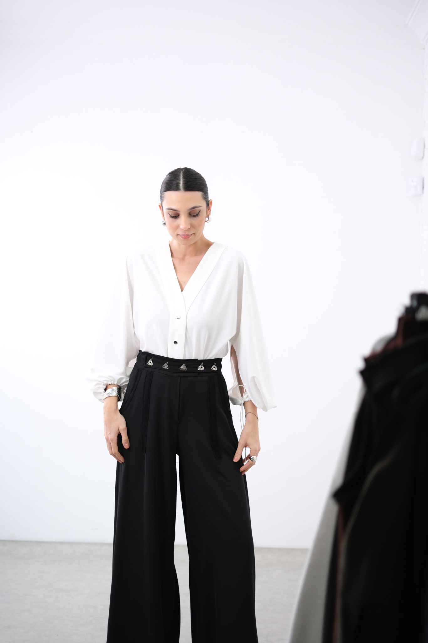 LARGO BEYAZ TASARIM BLUZ