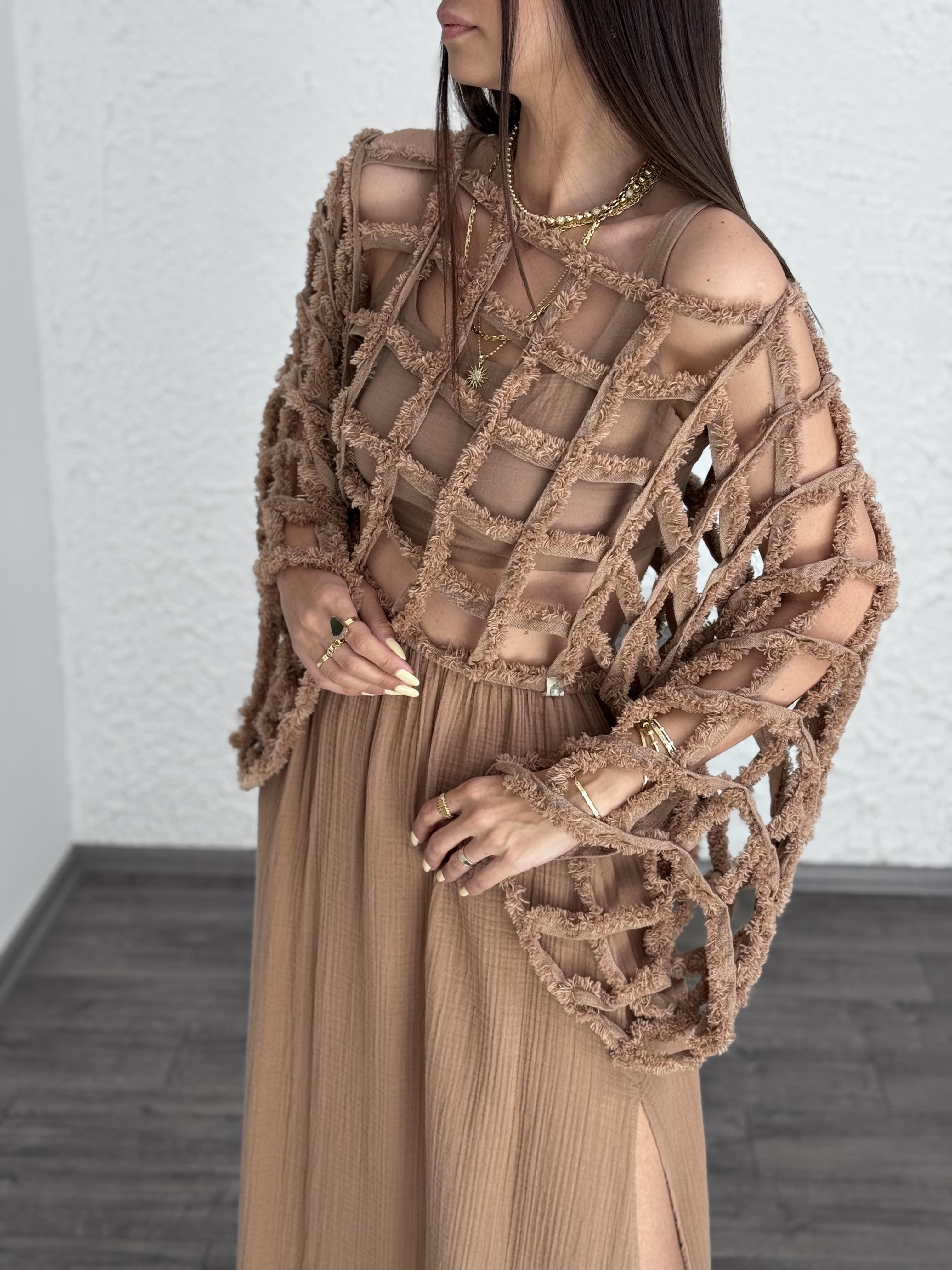 LİDAKİ TASARIM BİSKÜVİ BLUZ