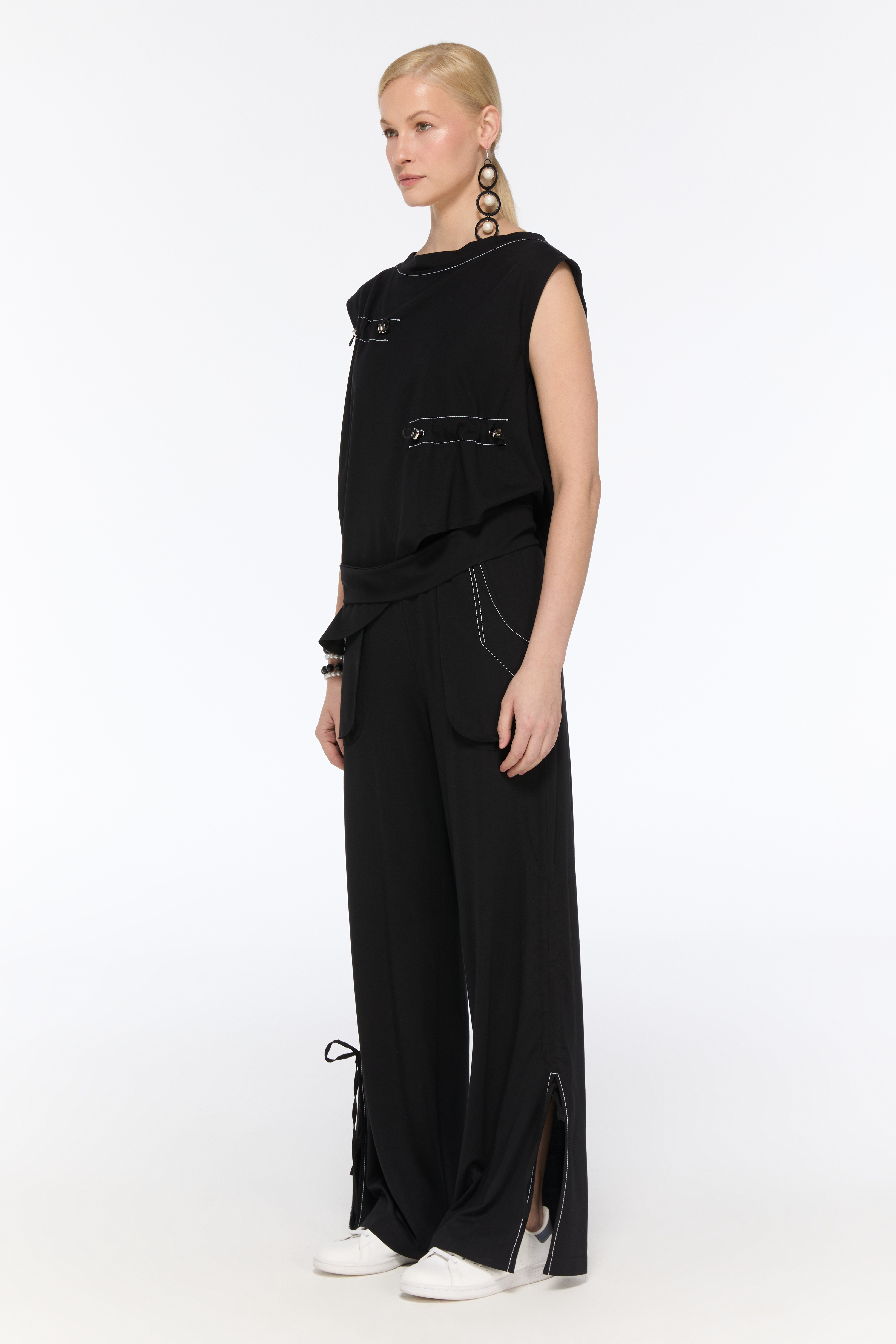 MAİSON SİYAH TASARIM BLUZ