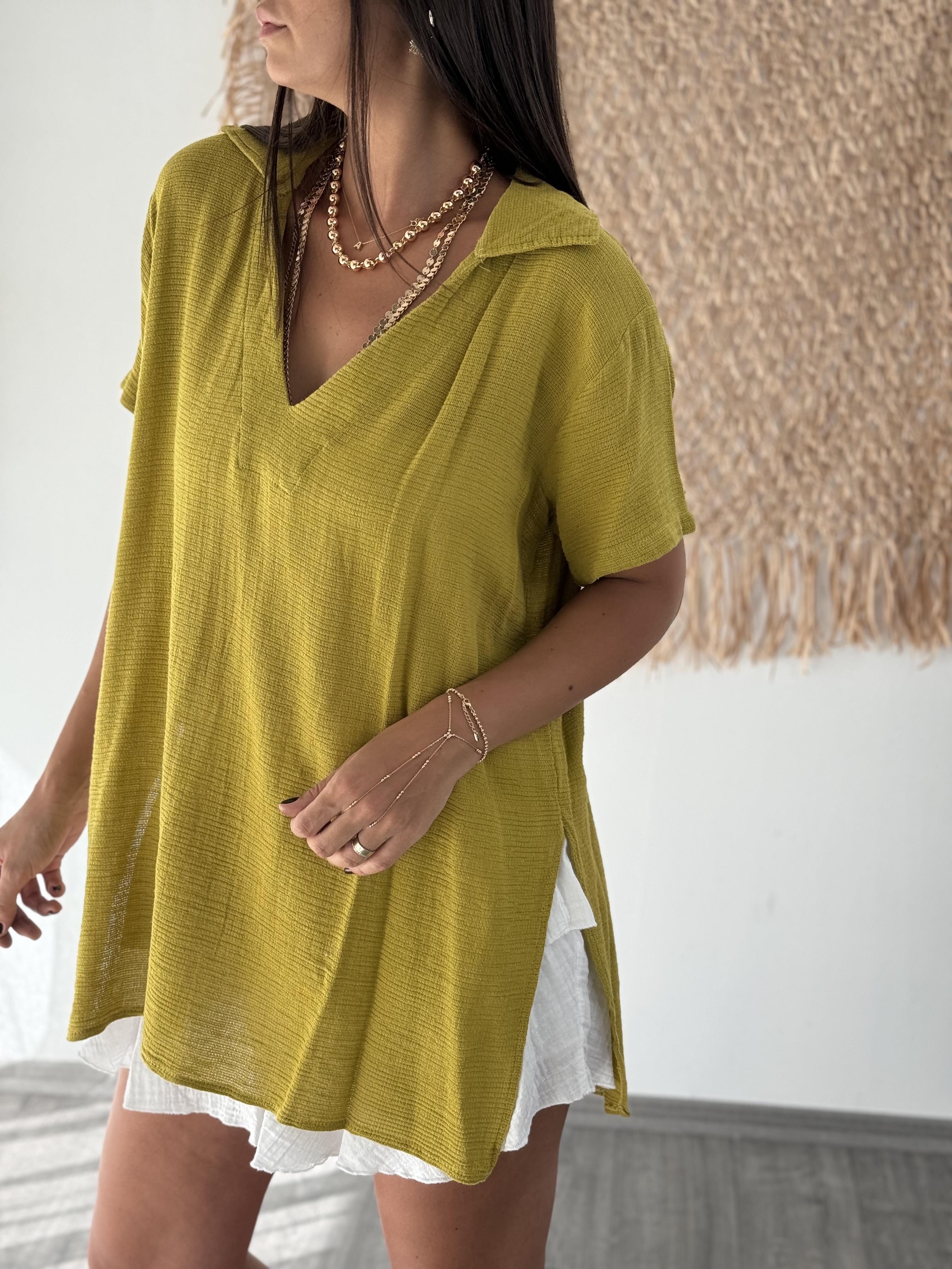 MAKHTAR LİMONKÜFÜ NATURAL BLUZ