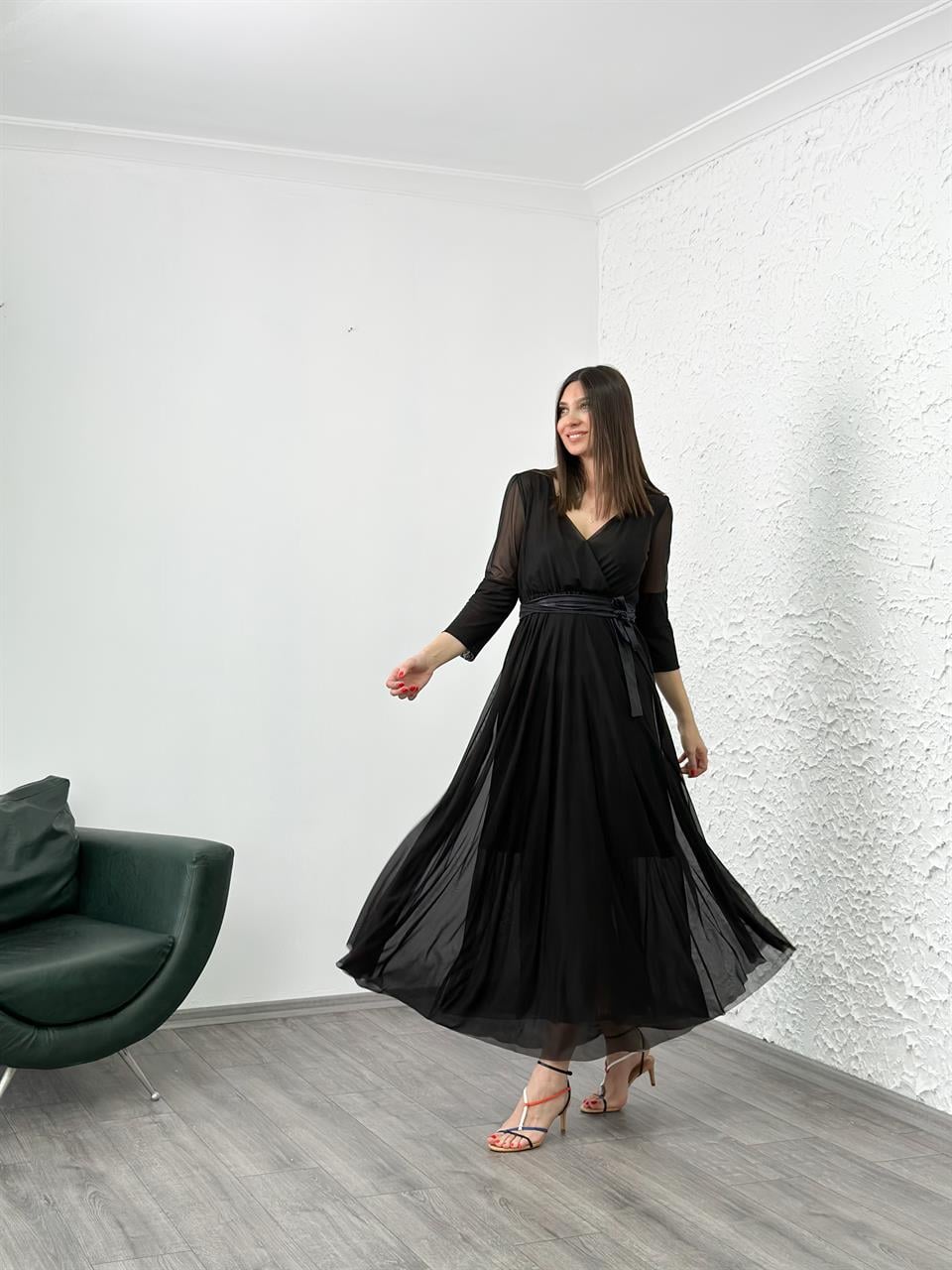 MARRA 2'Lİ SİYAH TASARIM ELBİSE