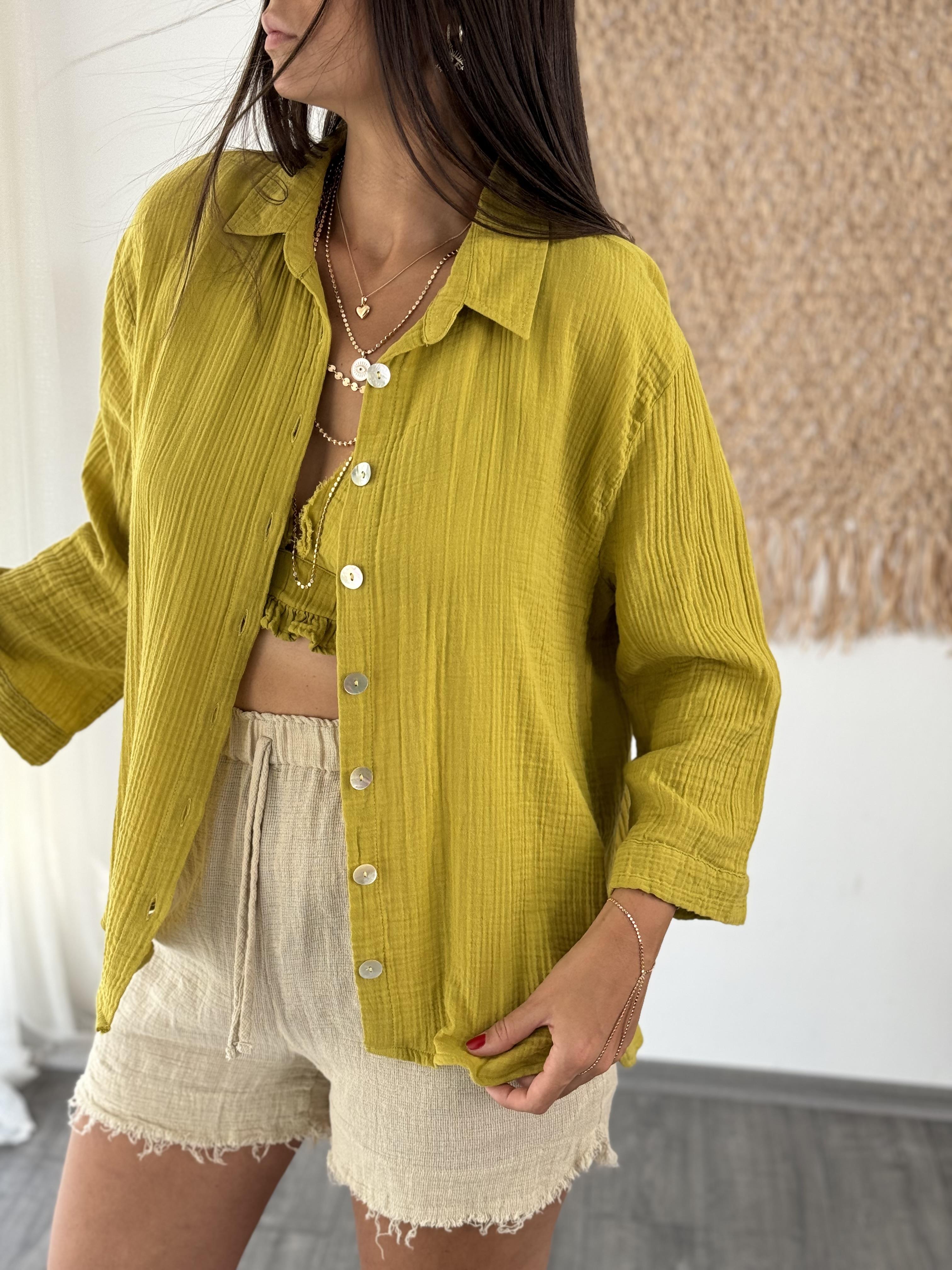 MİNSK LİMONKÜFÜ MÜSLİN GÖMLEK