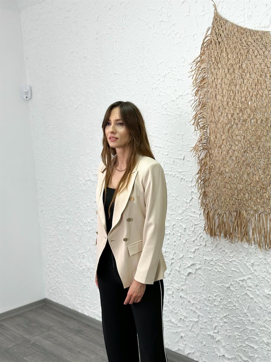MYDNOS KREM BLAZER CEKET