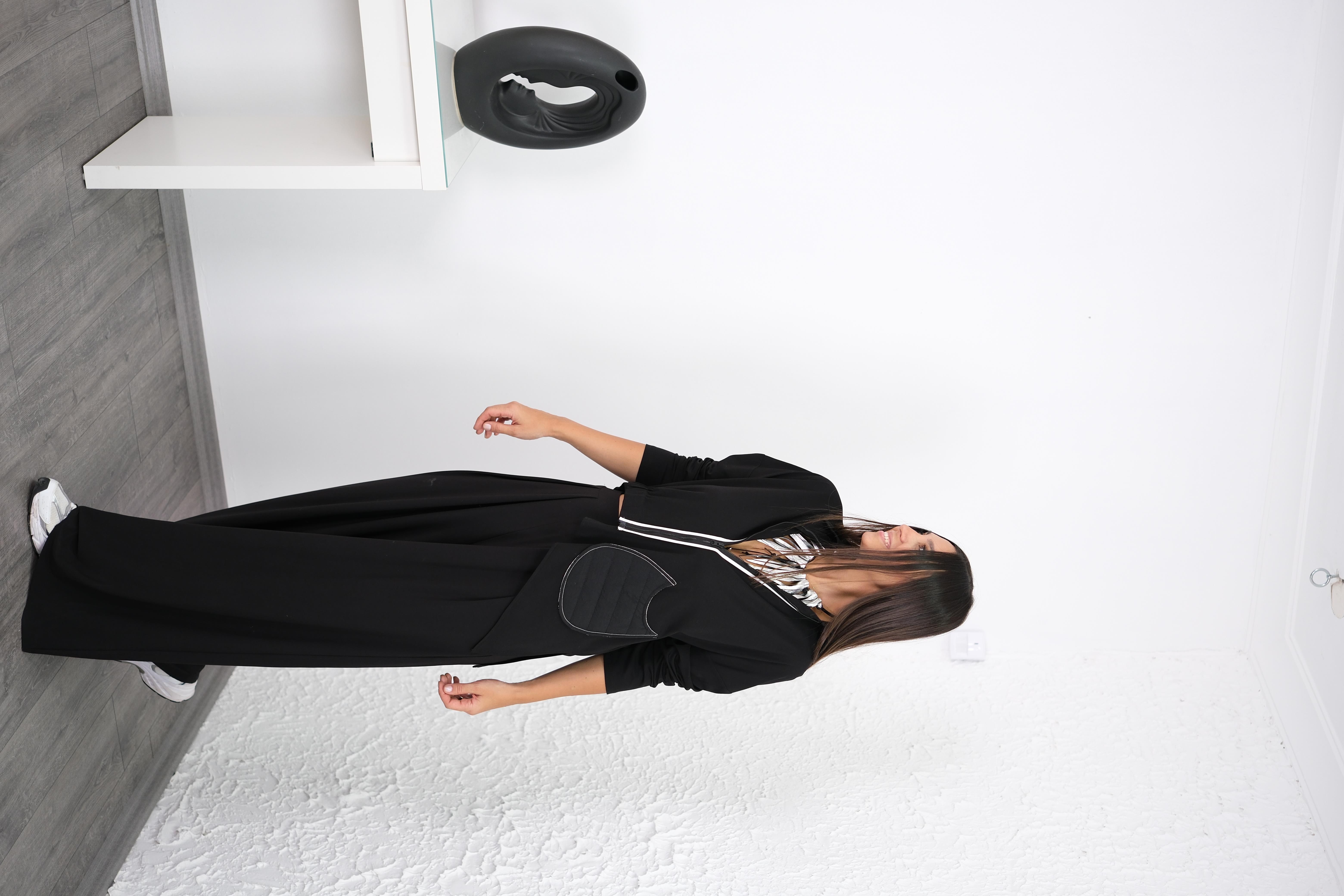 OLLY SİYAH RAHAT PANTOLON