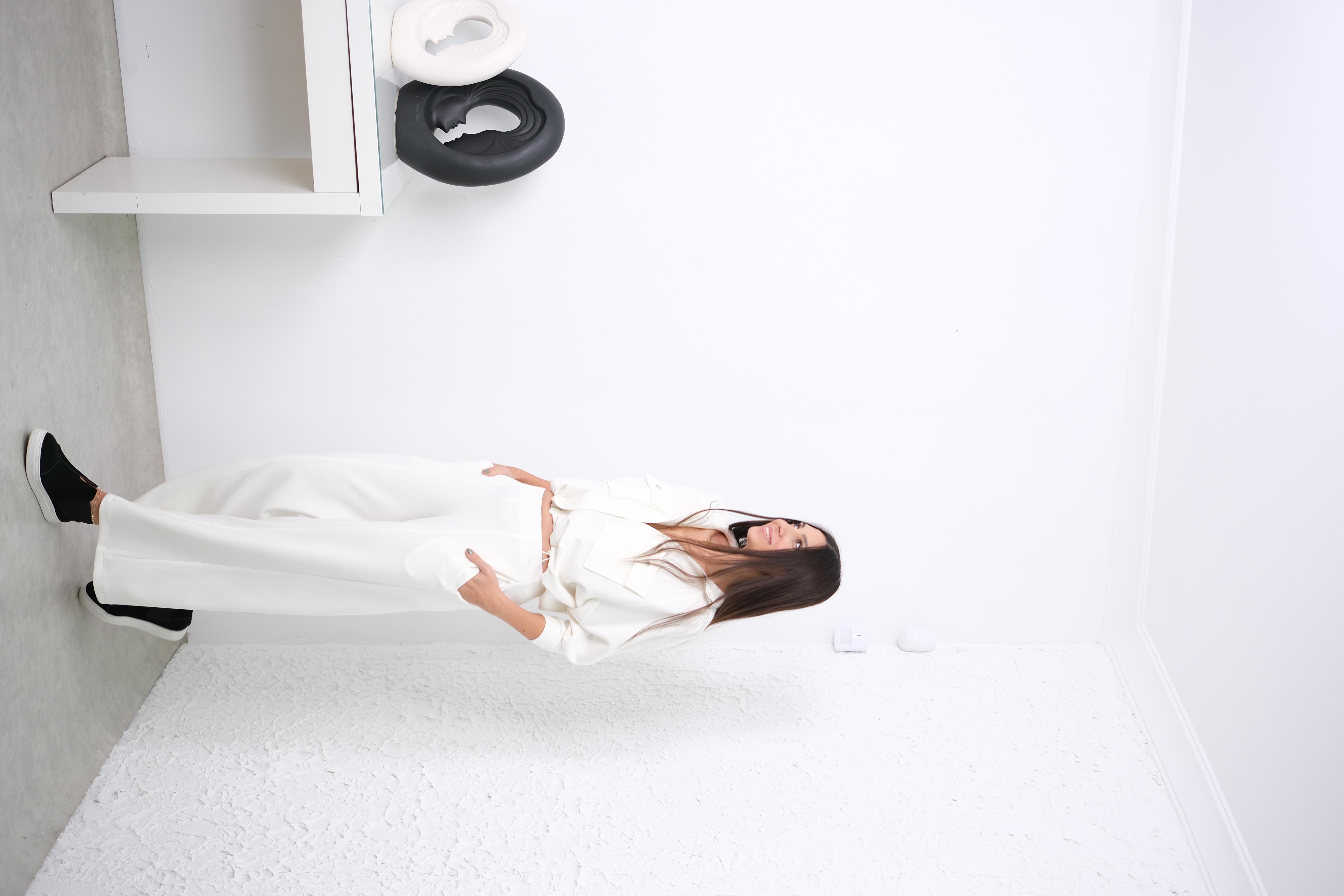 OPRE BEYAZ MODAL CEKETLİ TAKIM