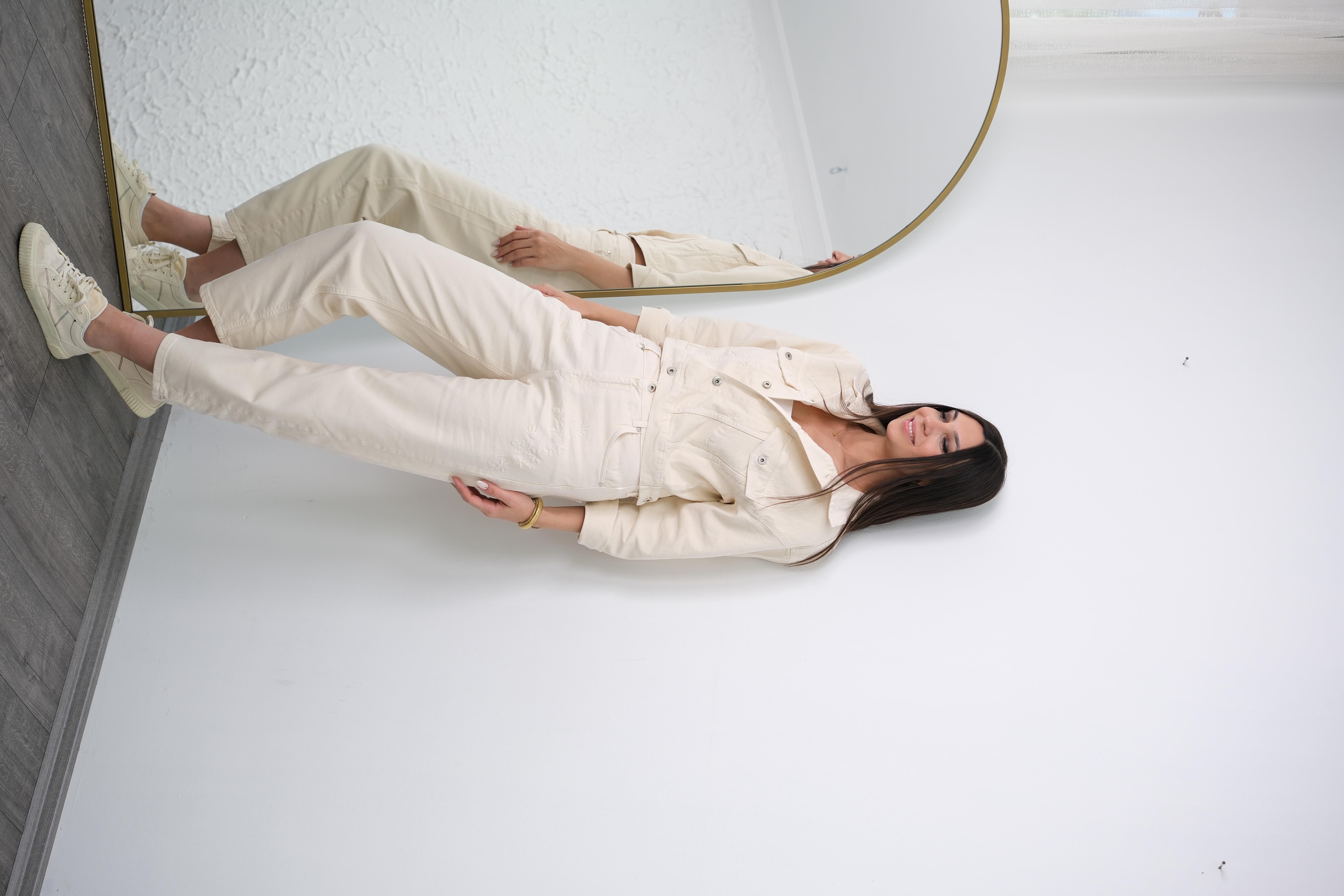 PALLY KREM DENİM CEKET