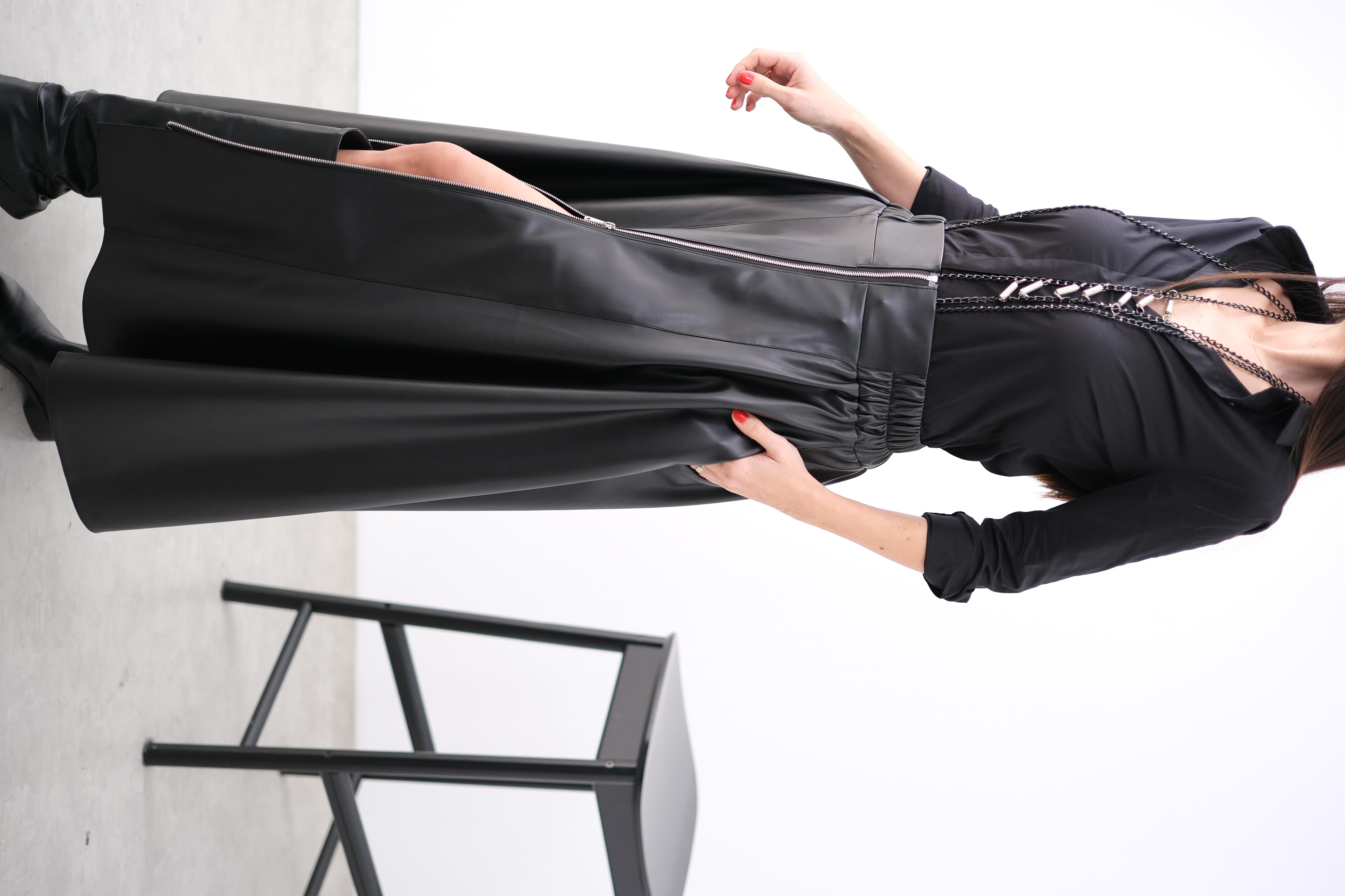 PARLY TASARIM DERİ ETEK