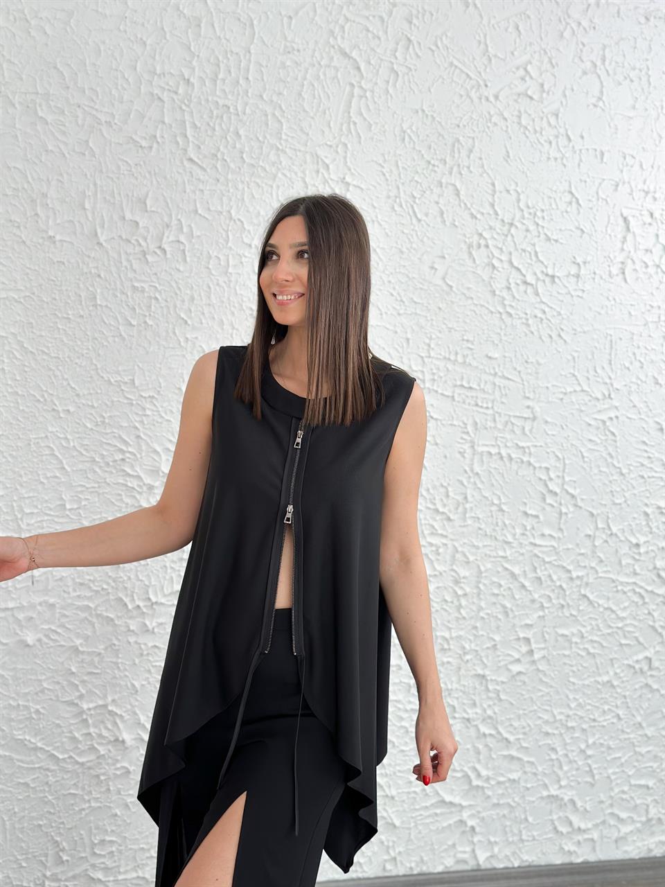 PAROS SİYAH TASARIM BLUZ