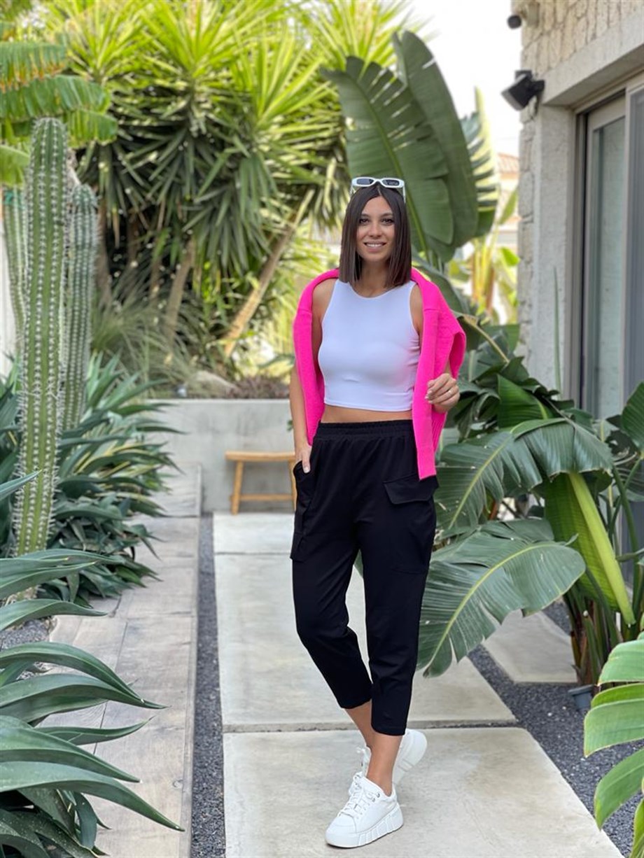 PERDA SİYAH CEP DETAYLI EŞOFMAN