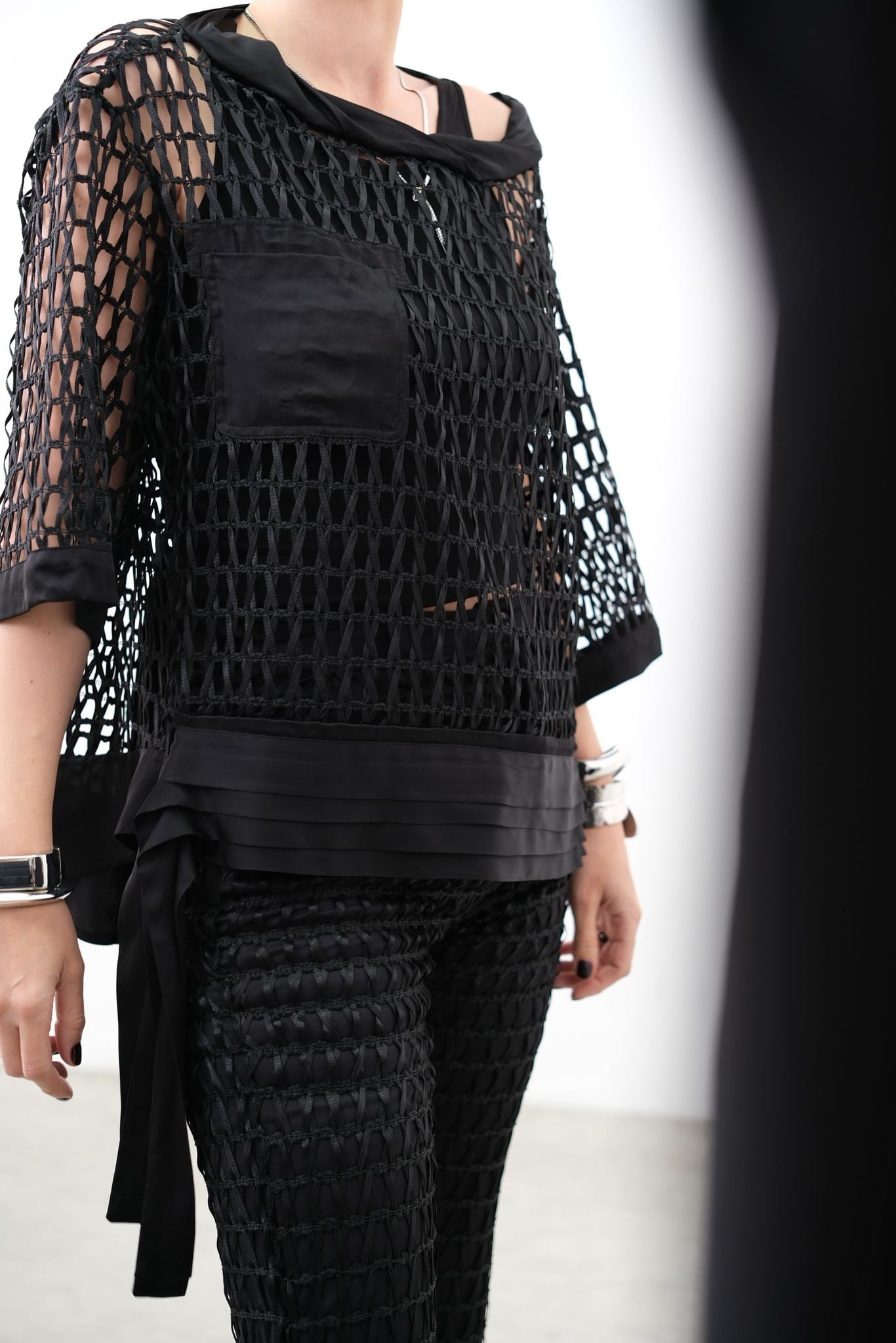 PERRY FİLE 2Lİ SİYAH BLUZ