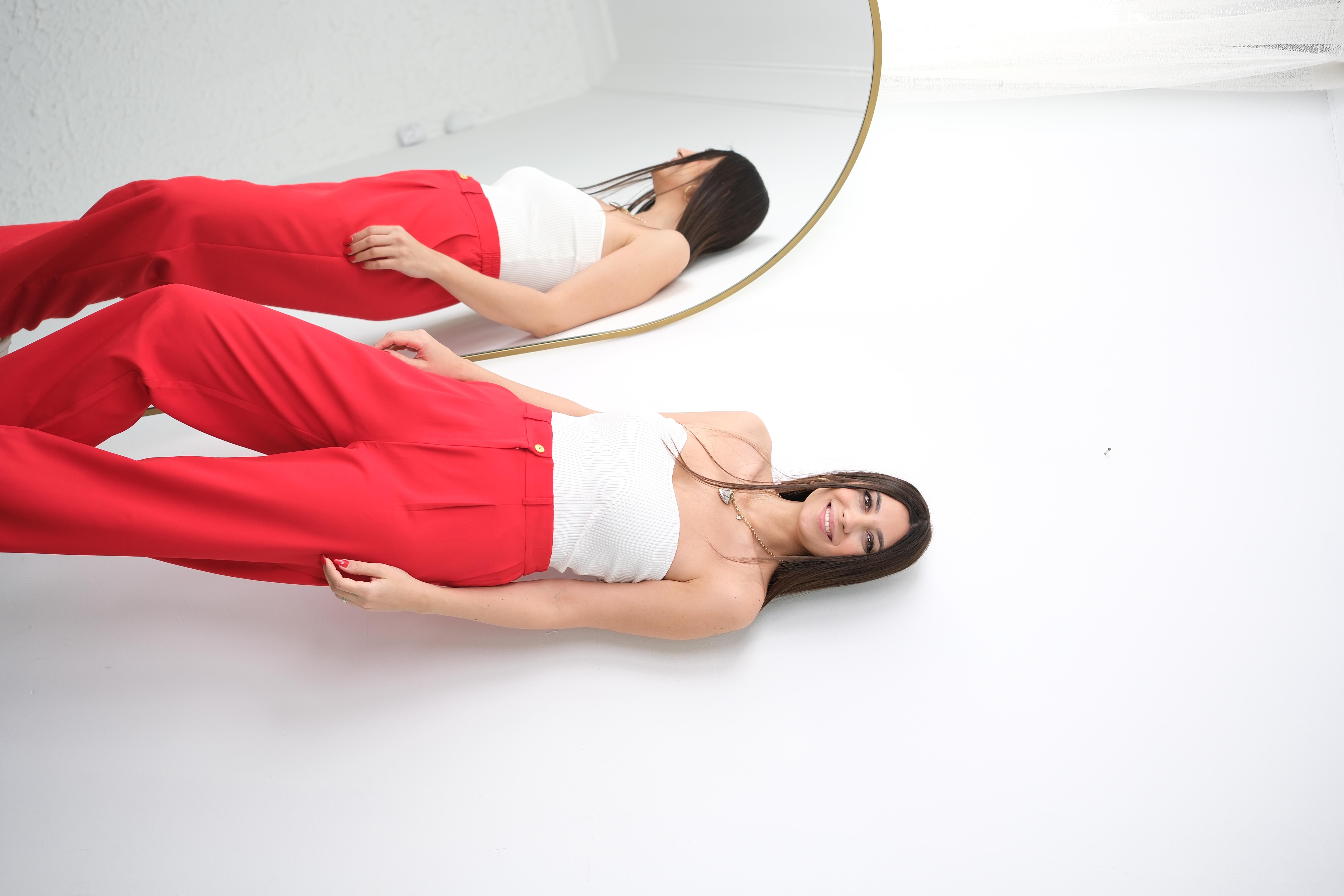 POLY KIRMIZI PANTOLON