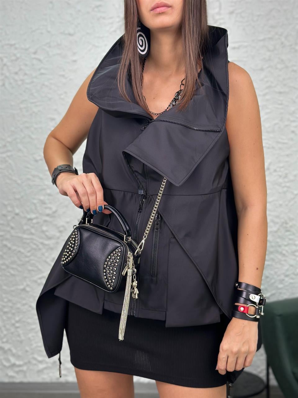 RENTO SİYAH ZIMBALI ÇANTA