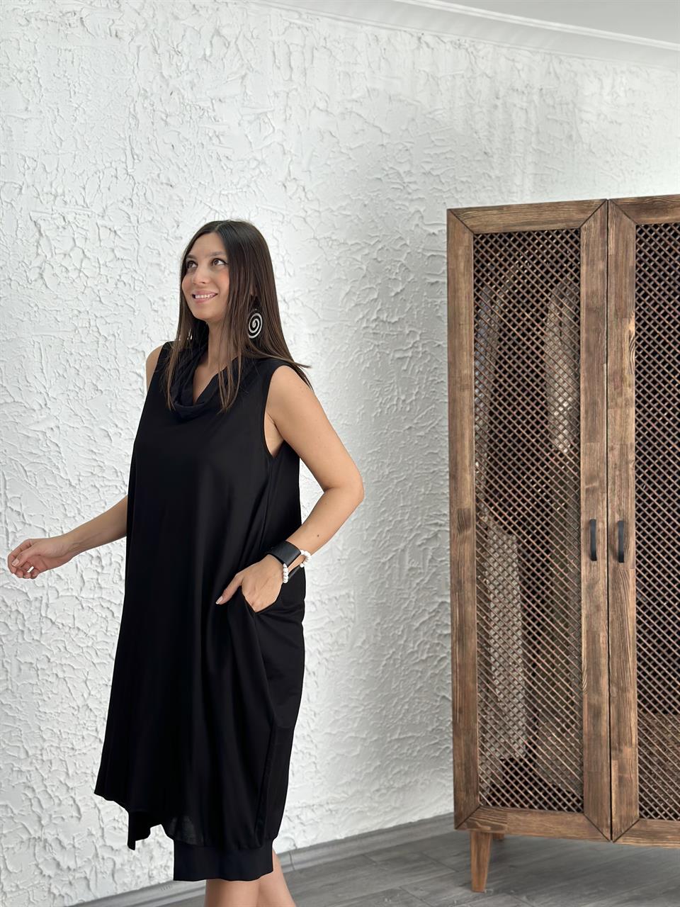 SANTİAGO SİYAH ELBİSE