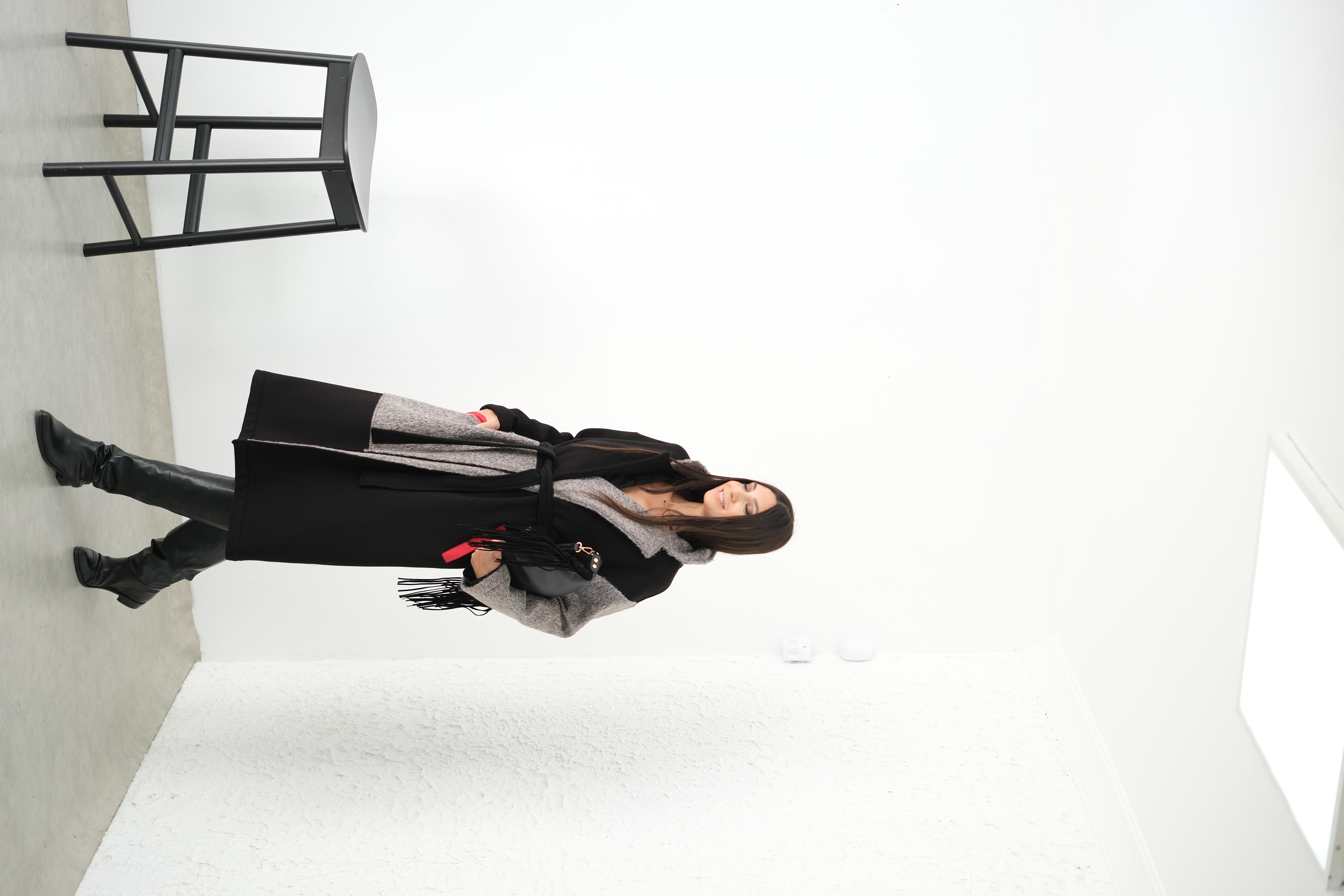 SERENO ANTRASİT BUKLE DETAYLI CEKET