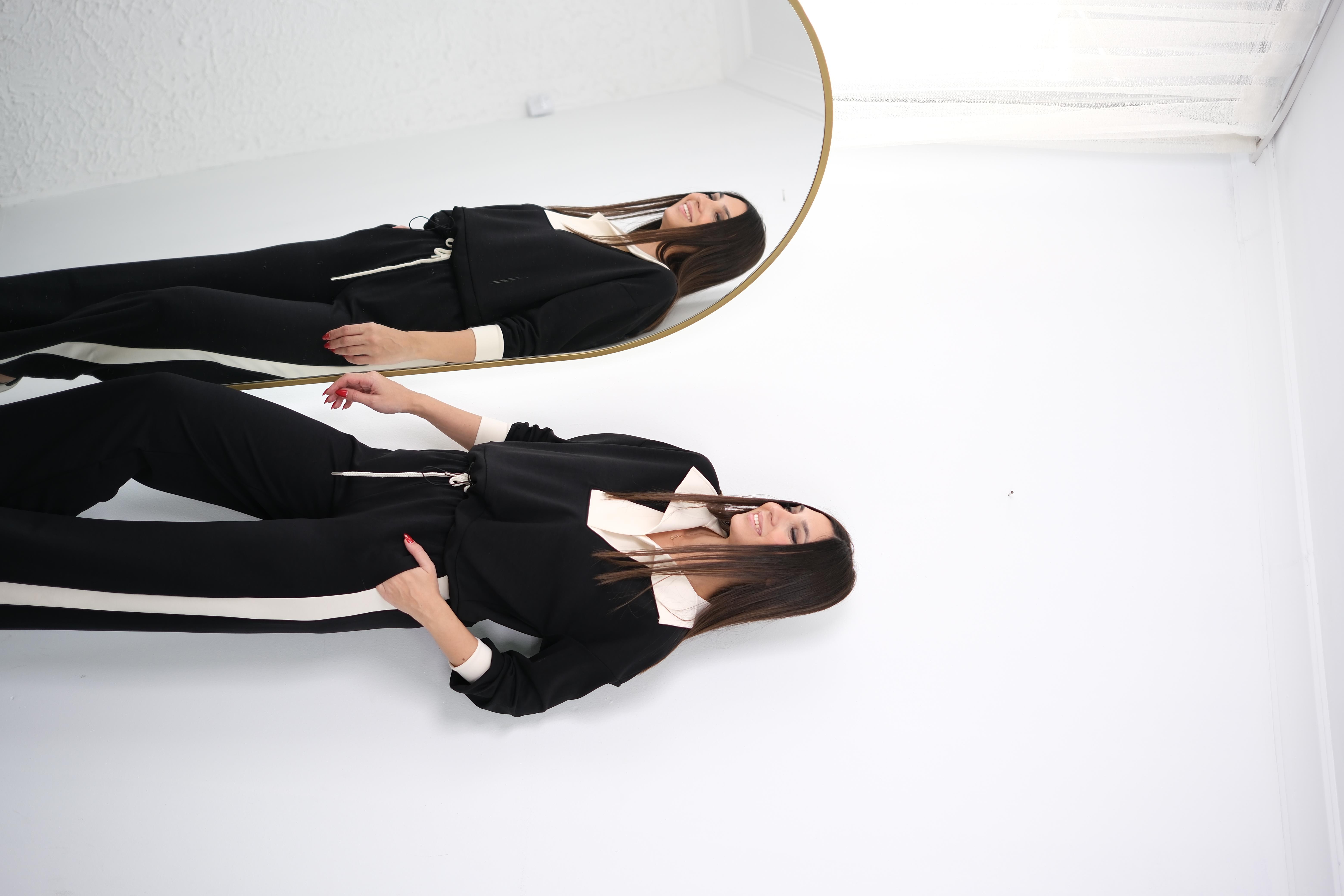 SOHO SİYAH YAKALI MODAL TAKIM