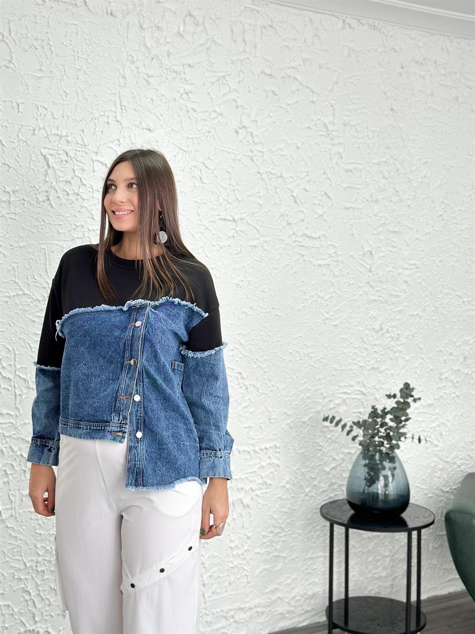 THAMES JEAN DETAYLI SİYAH SWEAT