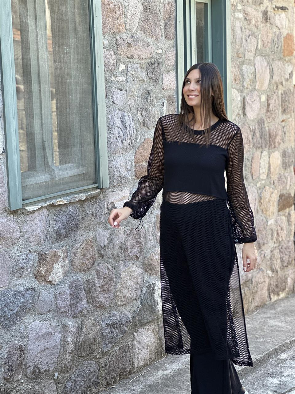 VİNA FİLE DETAYLI UZUN TUNİK