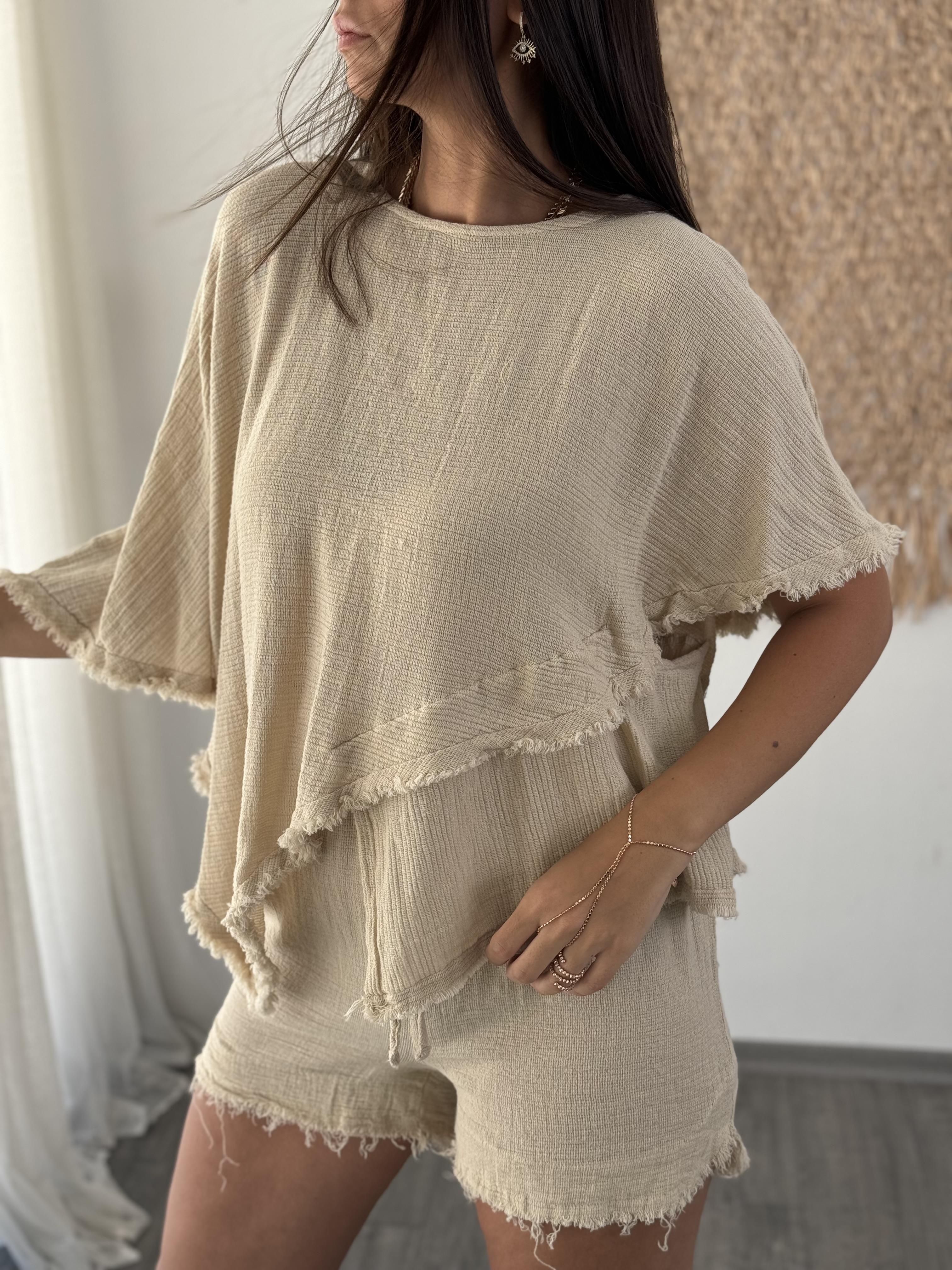 YOTA NATURAL BEJ BLUZ