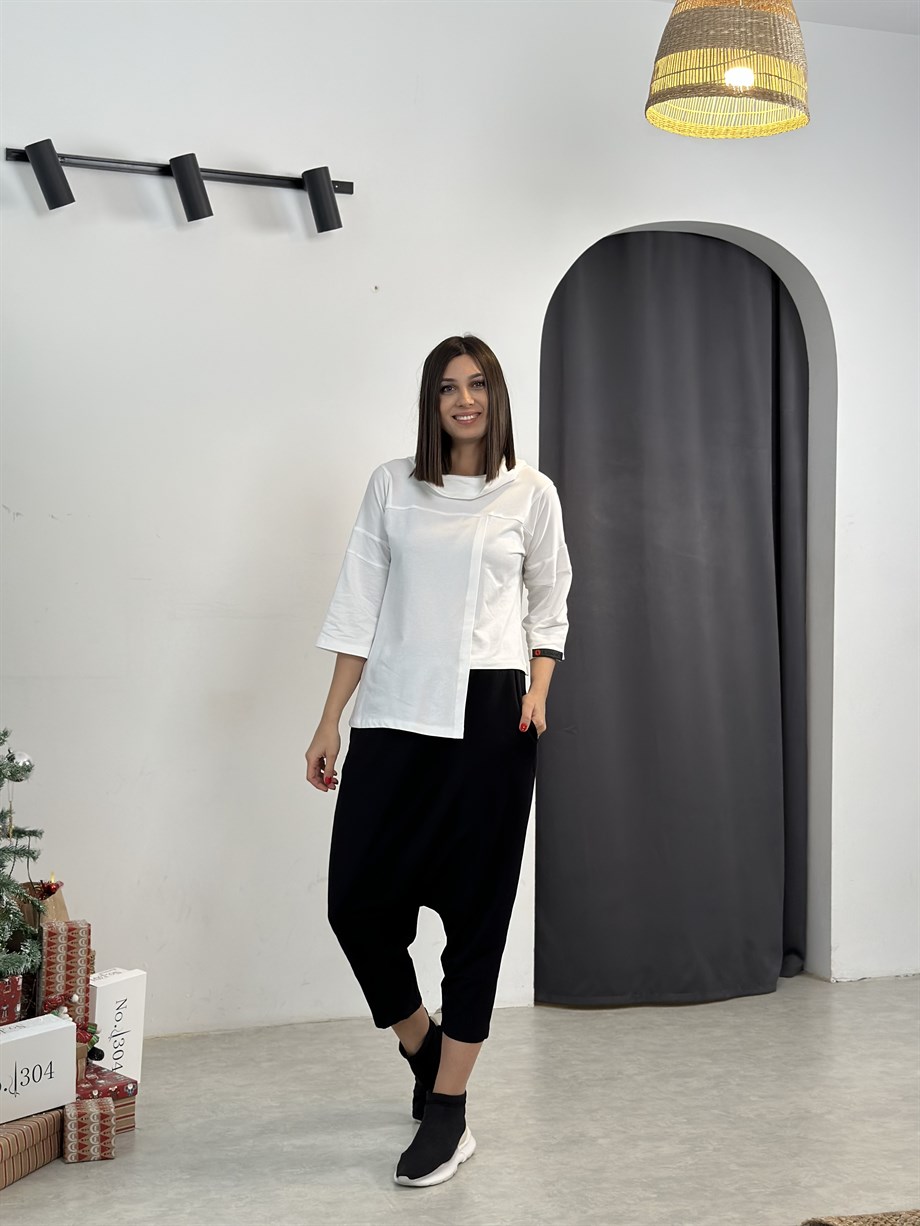 ARCHİE SİYAH TASARIM ŞALVAR