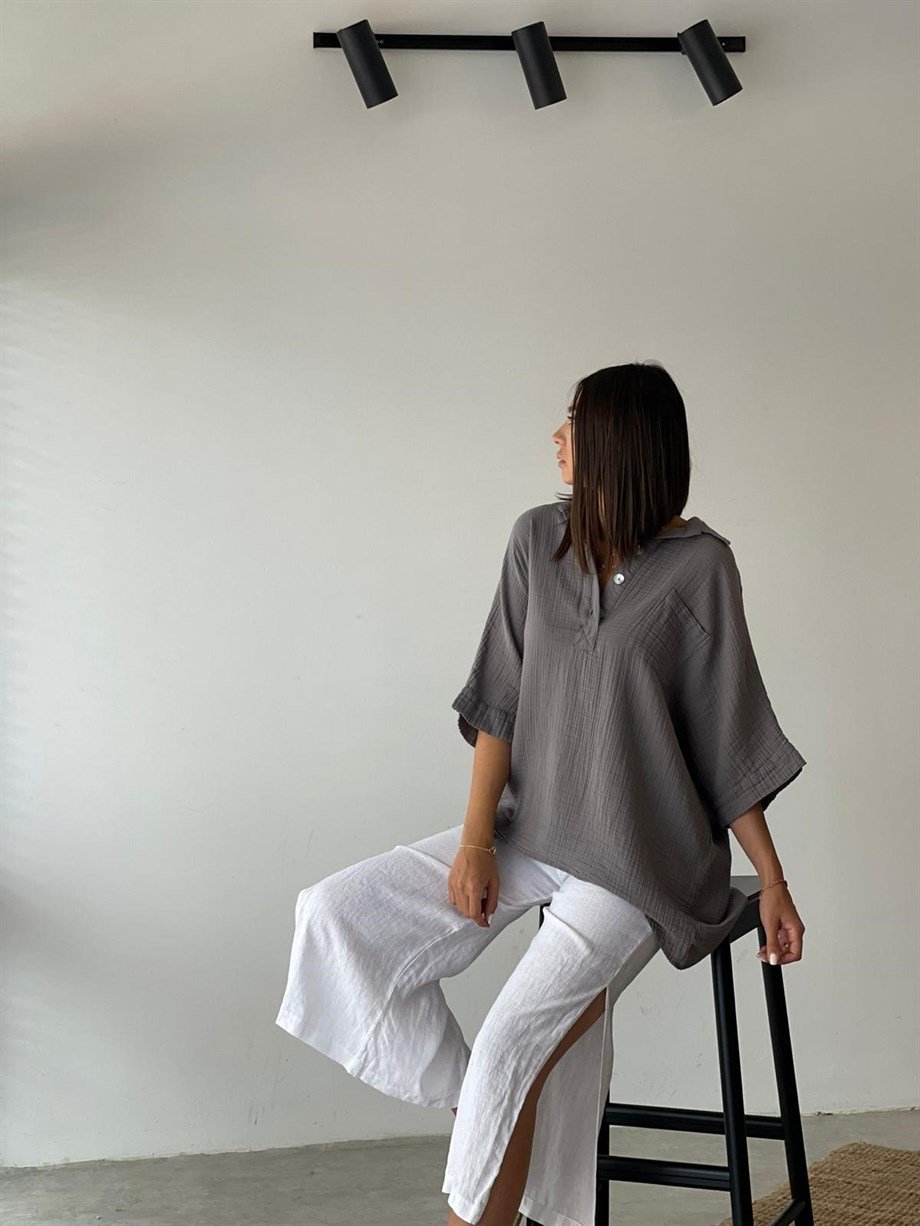 ASOS ANTRASİT GÖMLEK