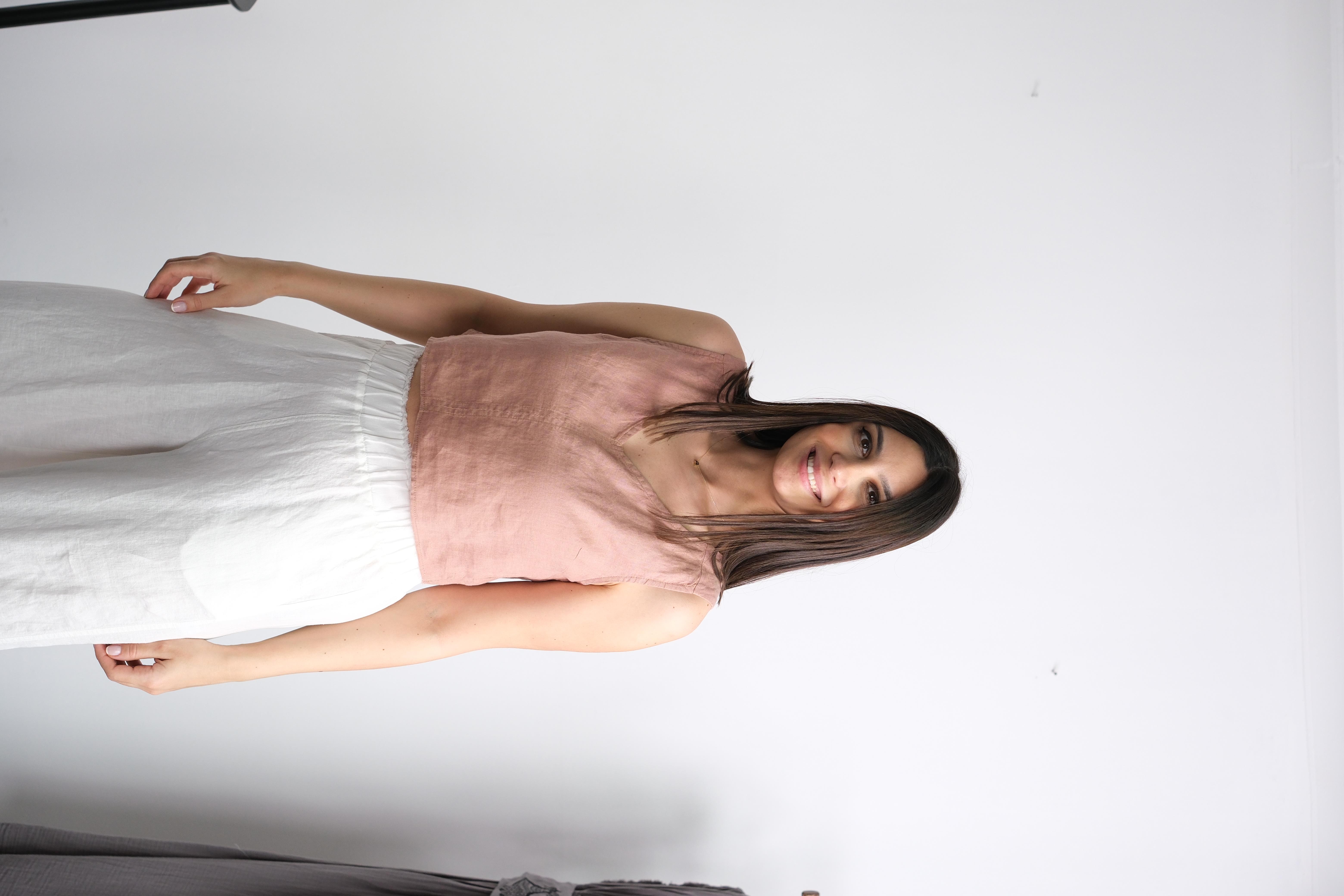 ATHENA MOCHA KETEN BLUZ