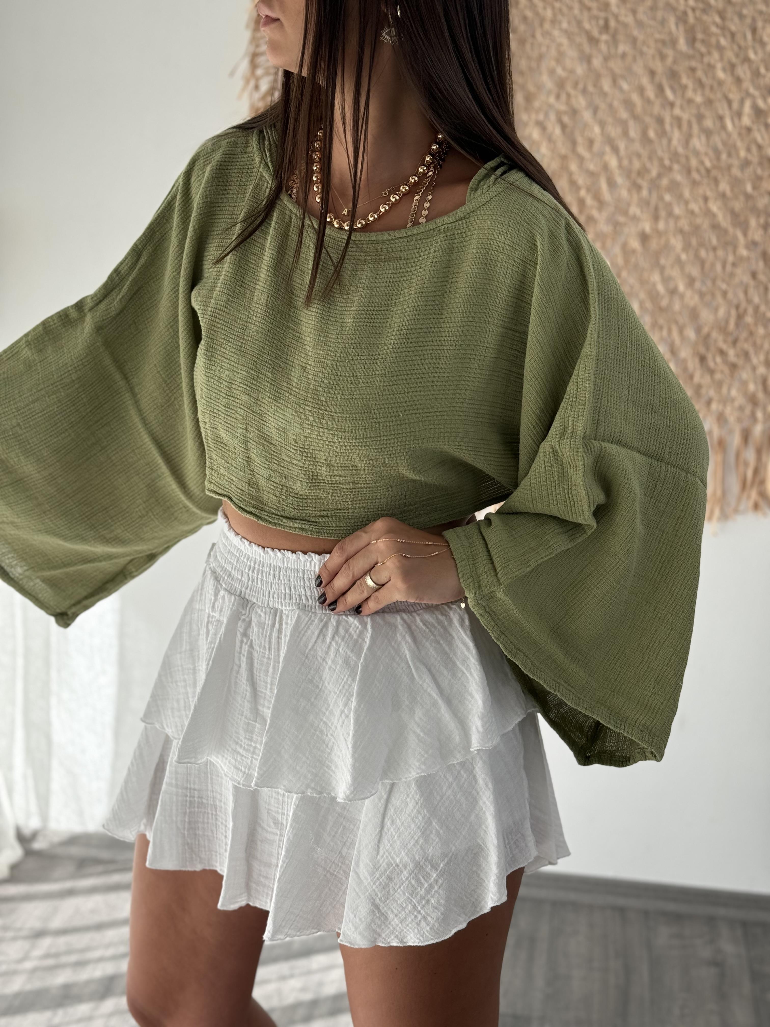 AURA NATURAL SAGE GREEN BLUZ