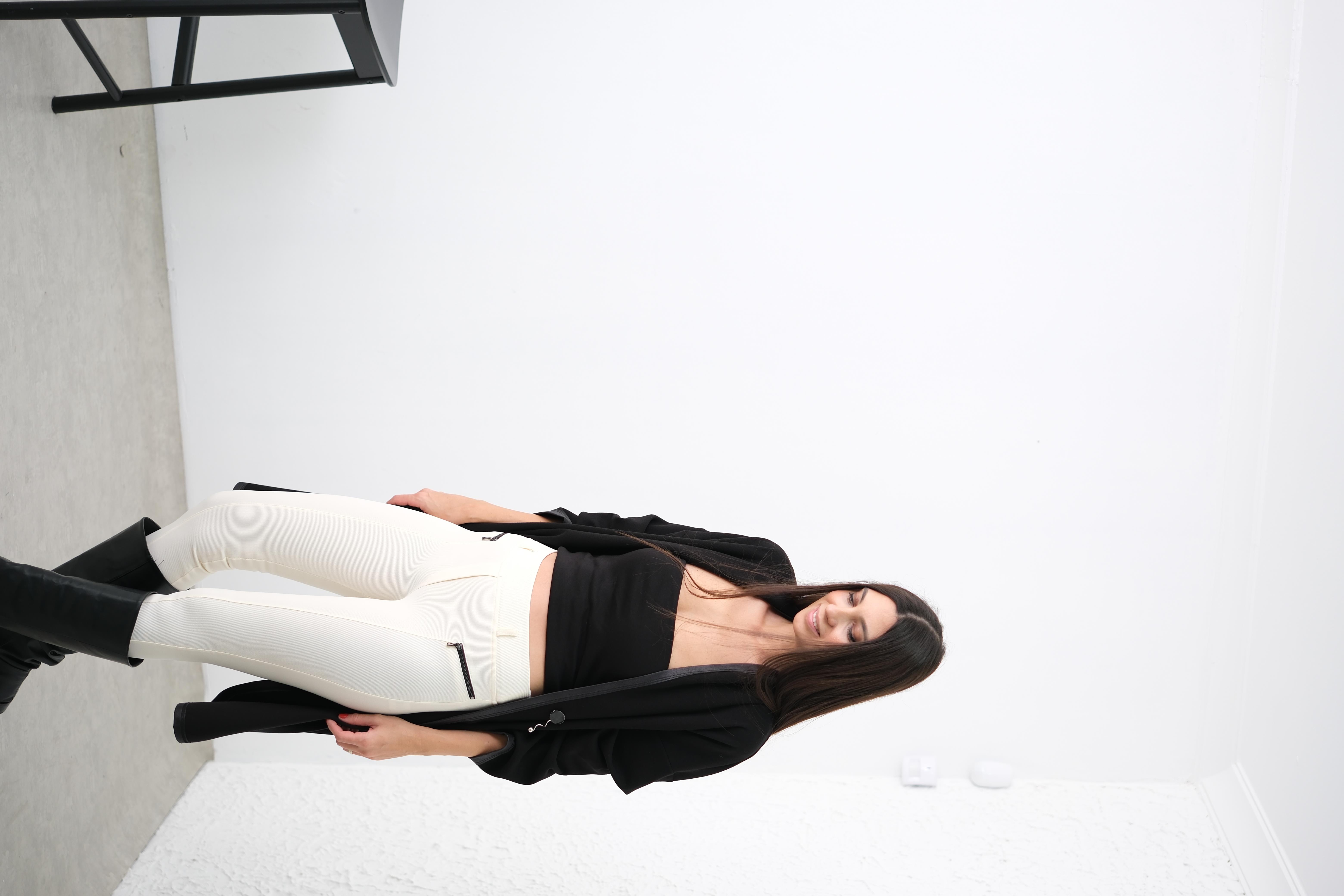 BAKER KREM TAYT PANTOLON