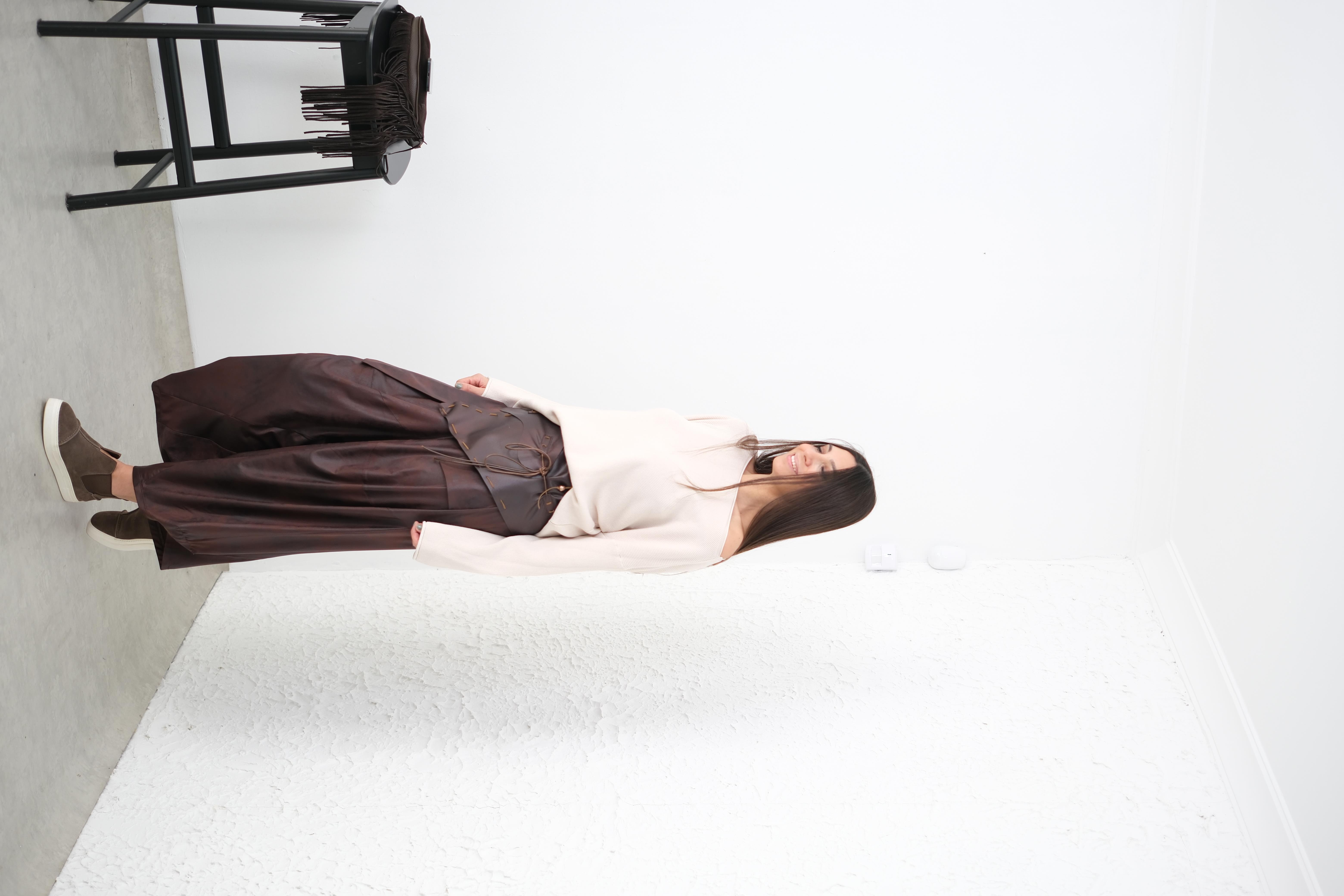 BALİ DERİ KAHVE ŞALVAR