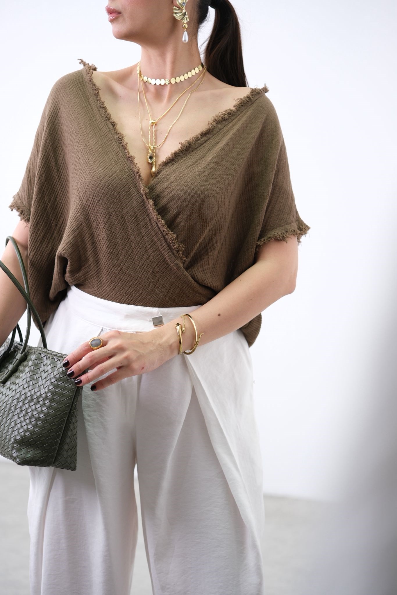 BELLY KAHVE NATURAL BLUZ