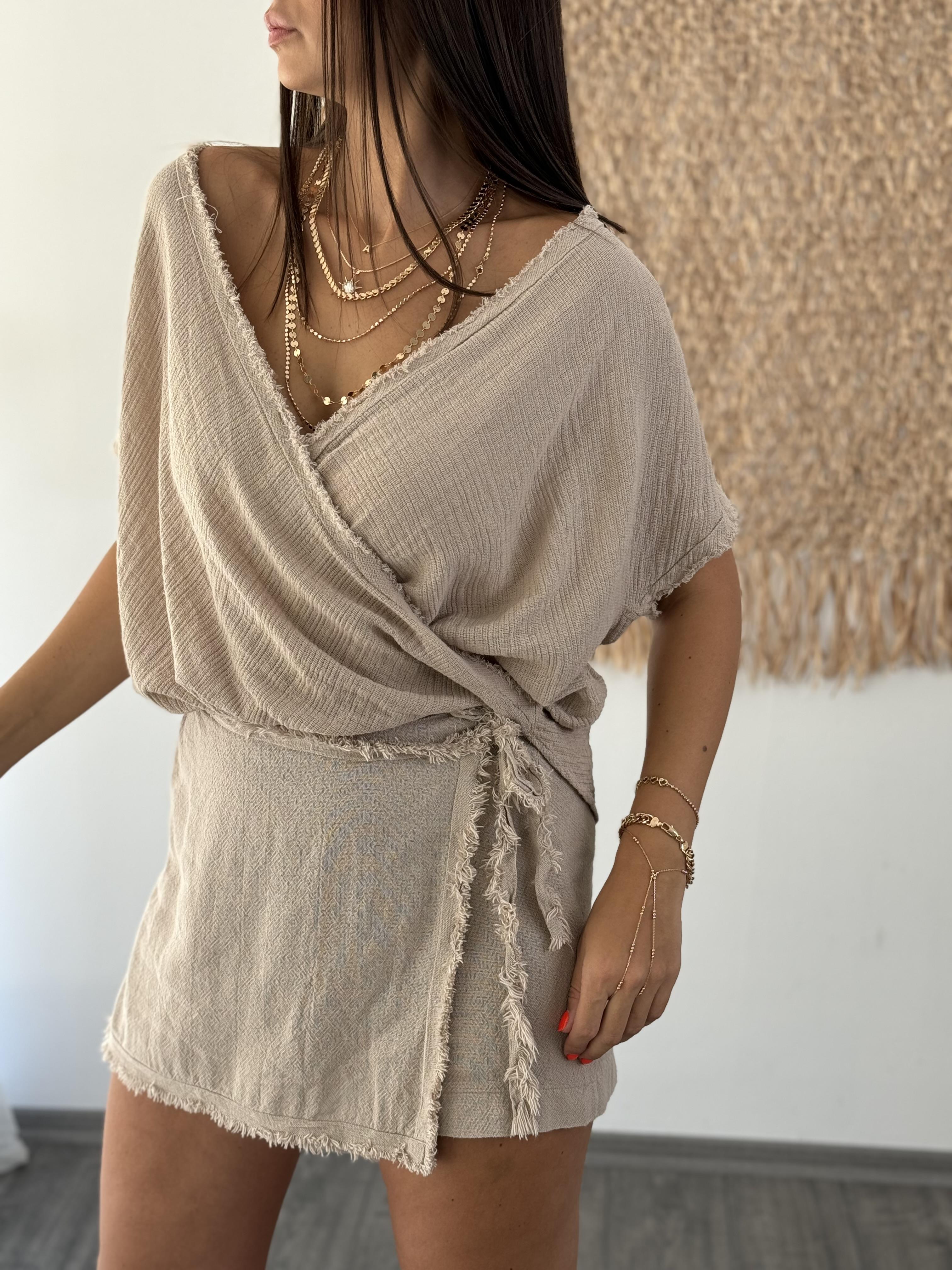 BELLY TAŞ NATURAL BLUZ