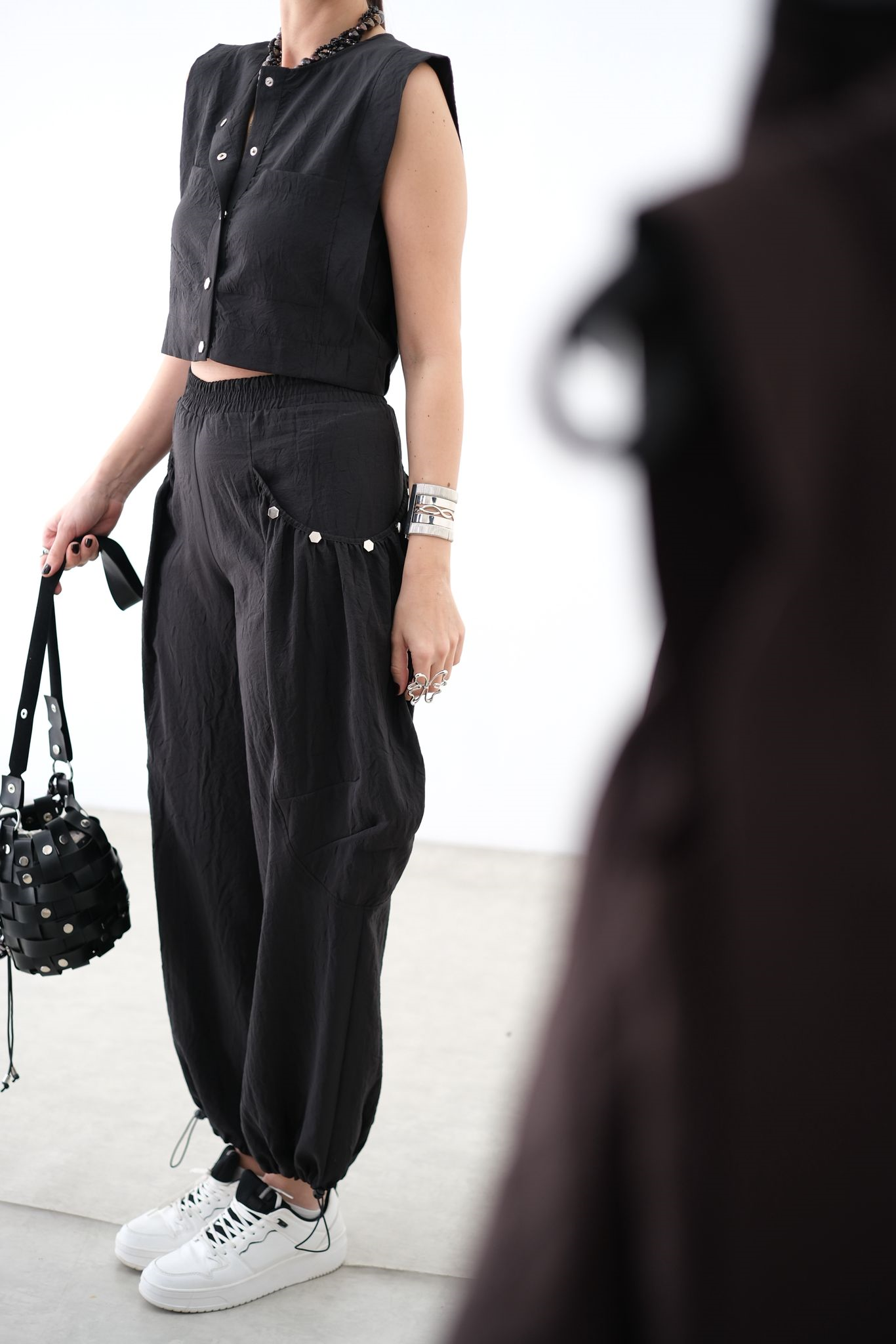BLANK SİYAH TASARIM PANTOLON
