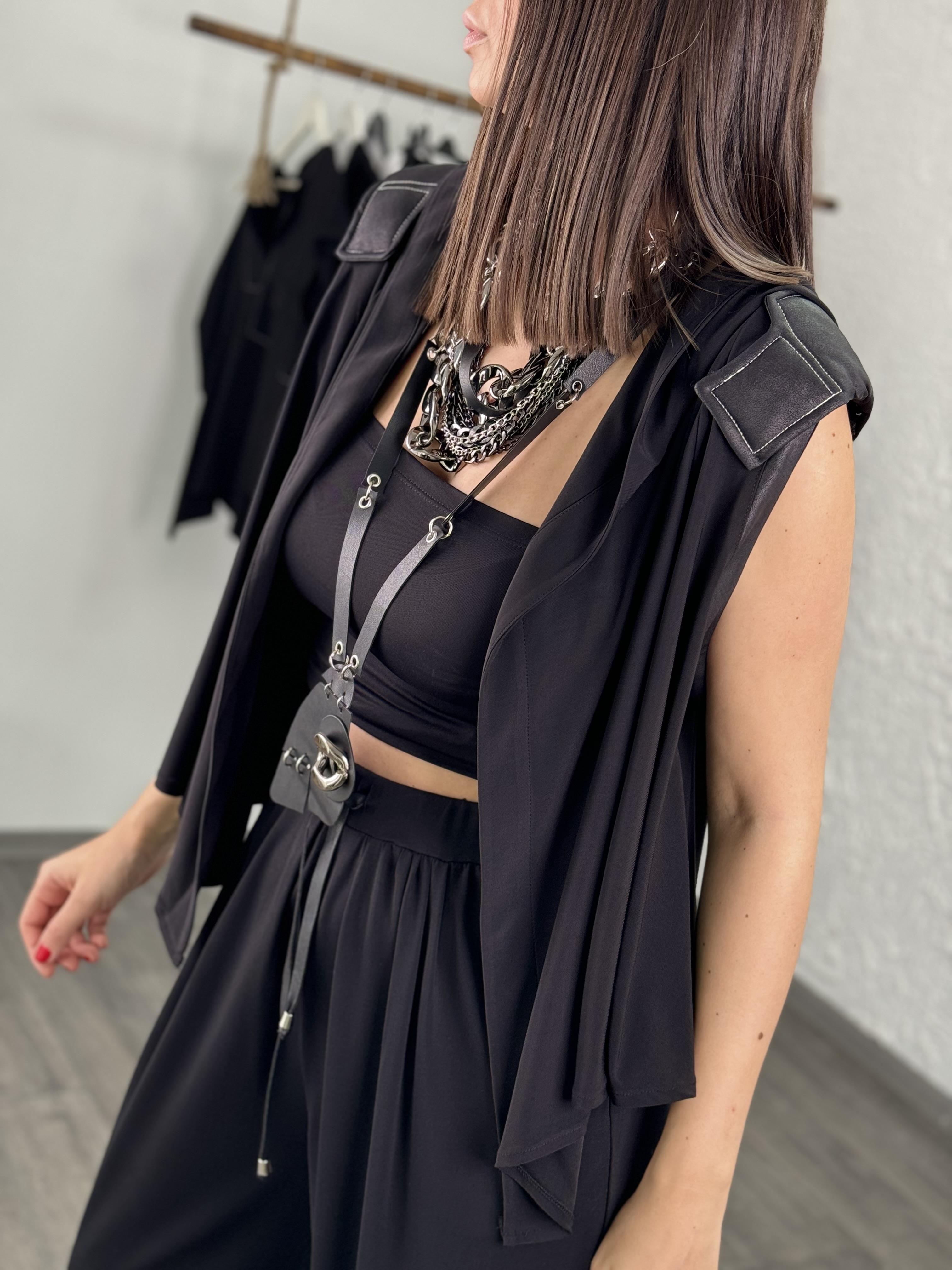 BLOOM TASARIM SİYAH YELEK